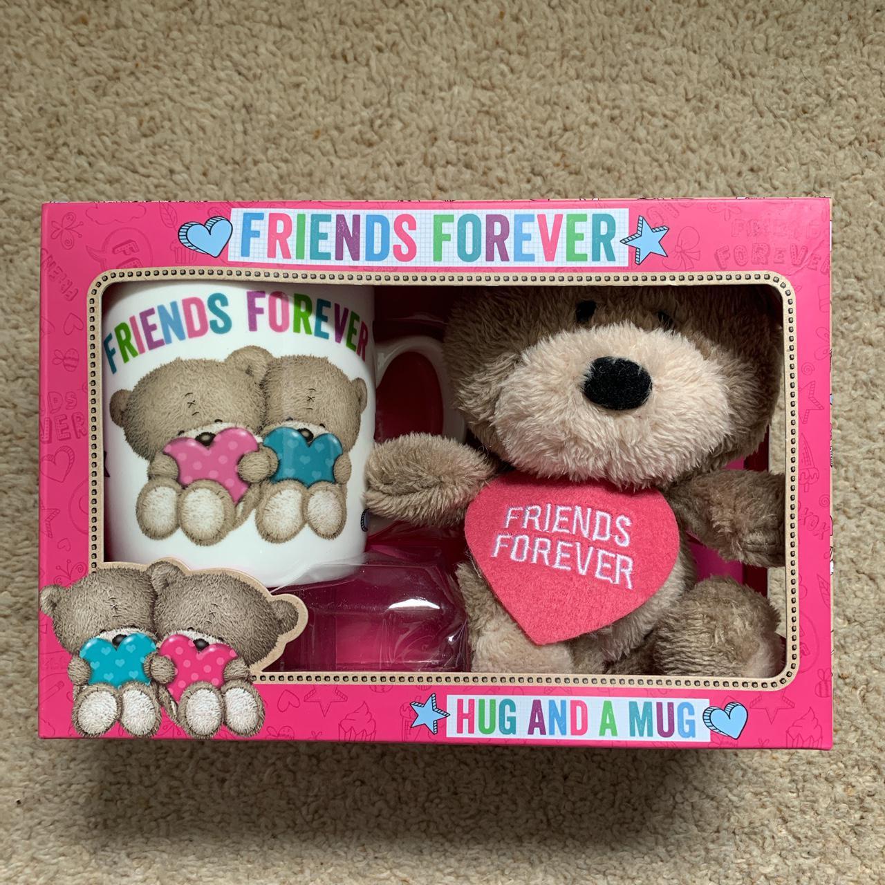 hugs friends forever teddy& mug gift set excellent... Depop