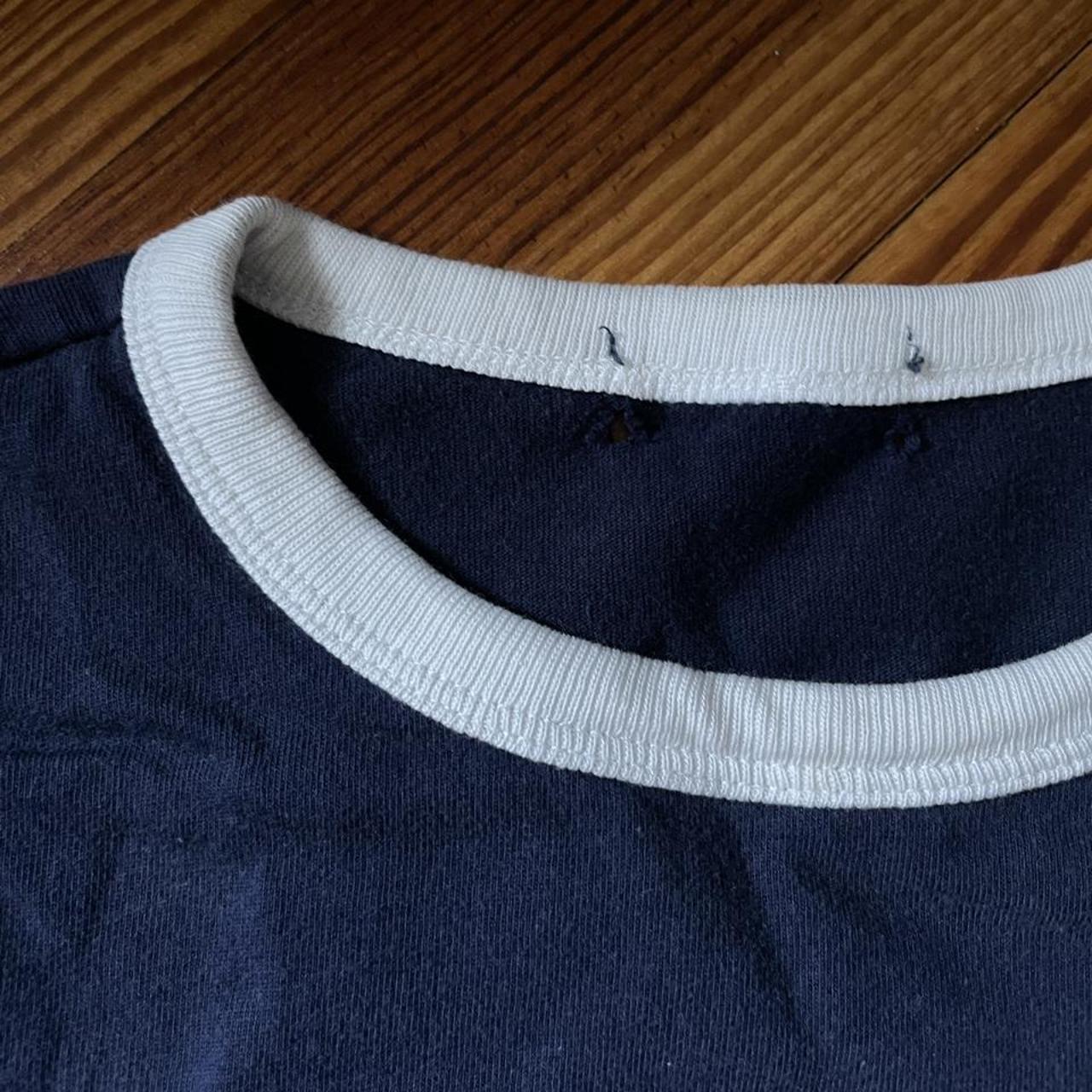 Ralph Lauren soft navy blue ringer tee. size: no... - Depop