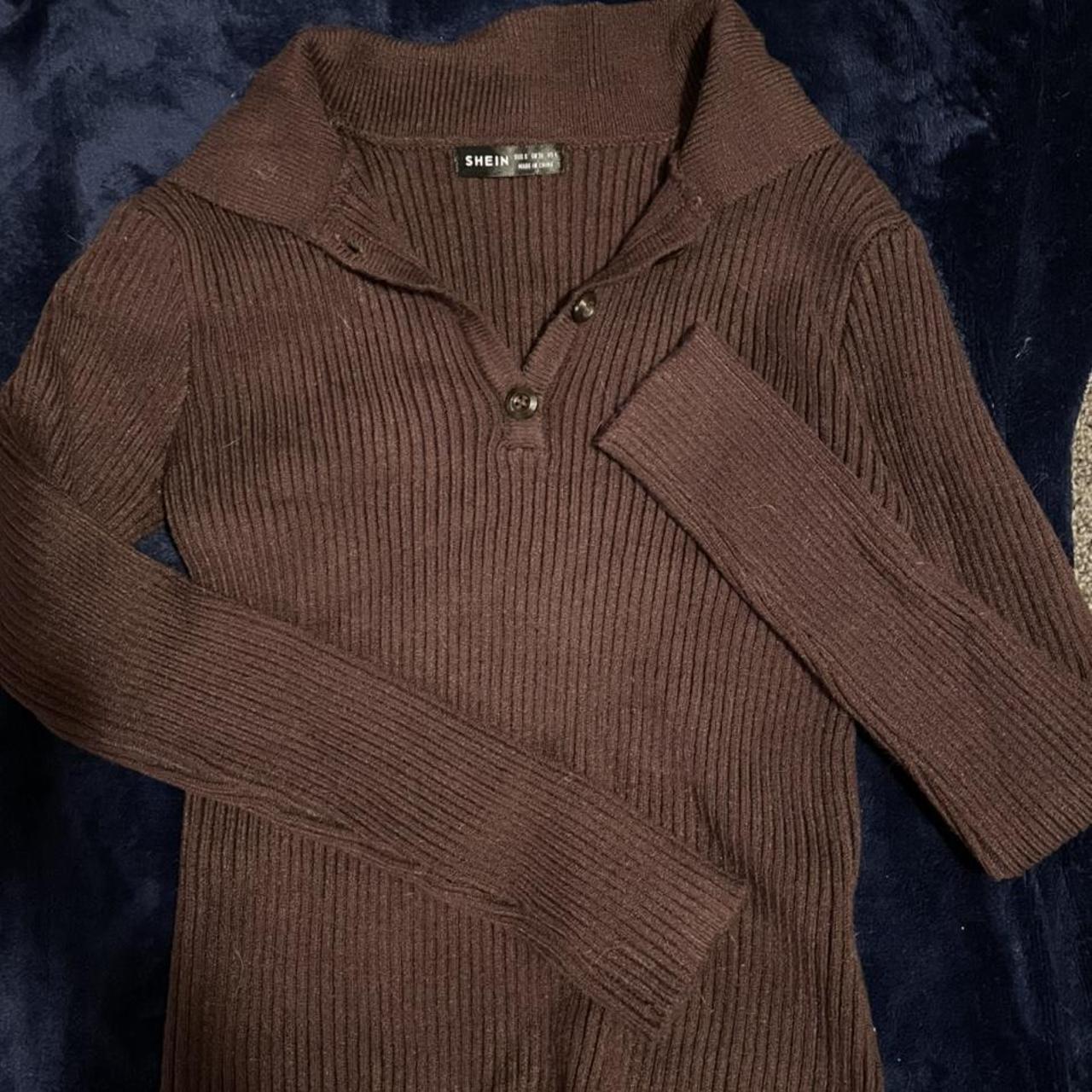Brown shein sweater never worn Depop