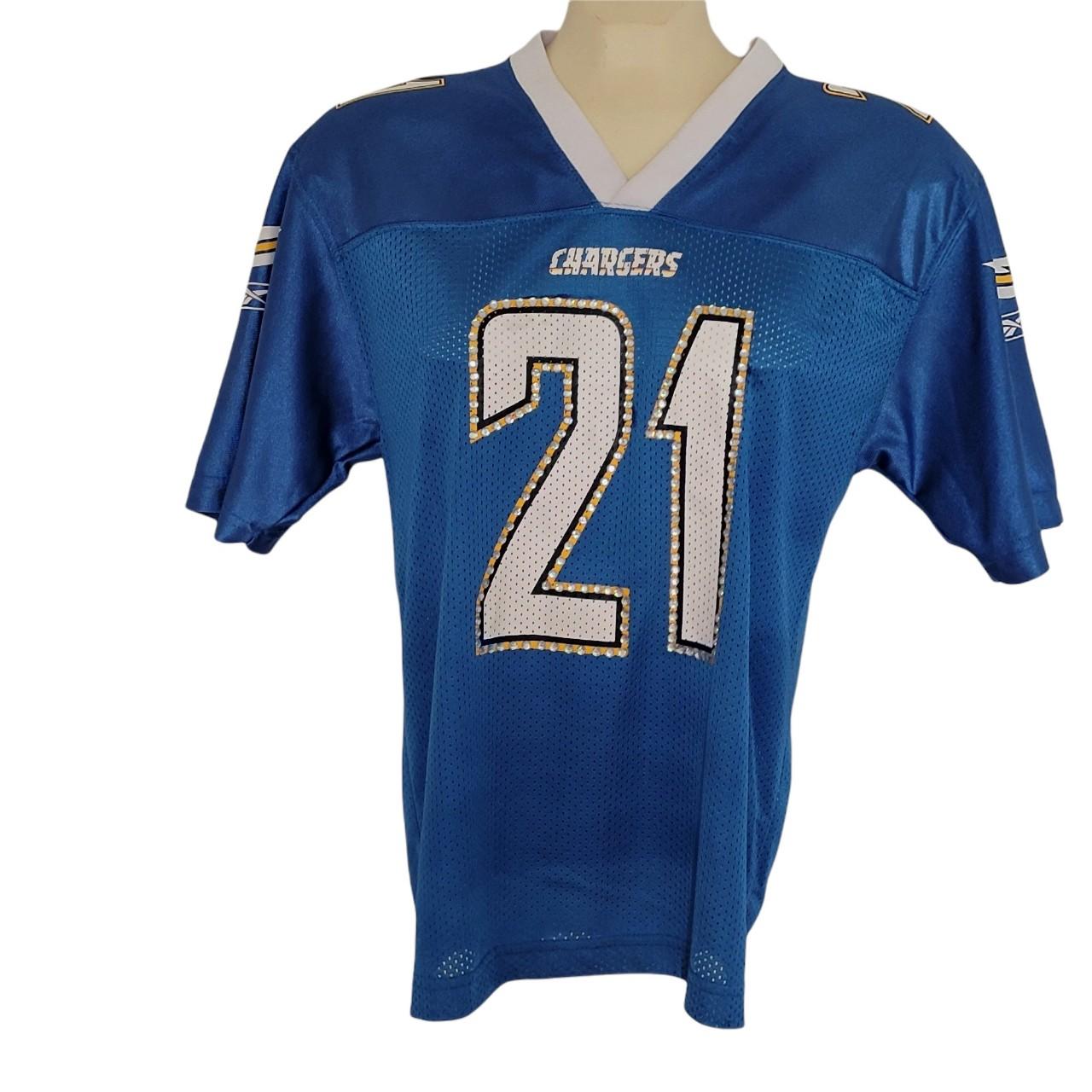 NFL San Diego Chargers Sparkle 21 Jersey L Really - Depop