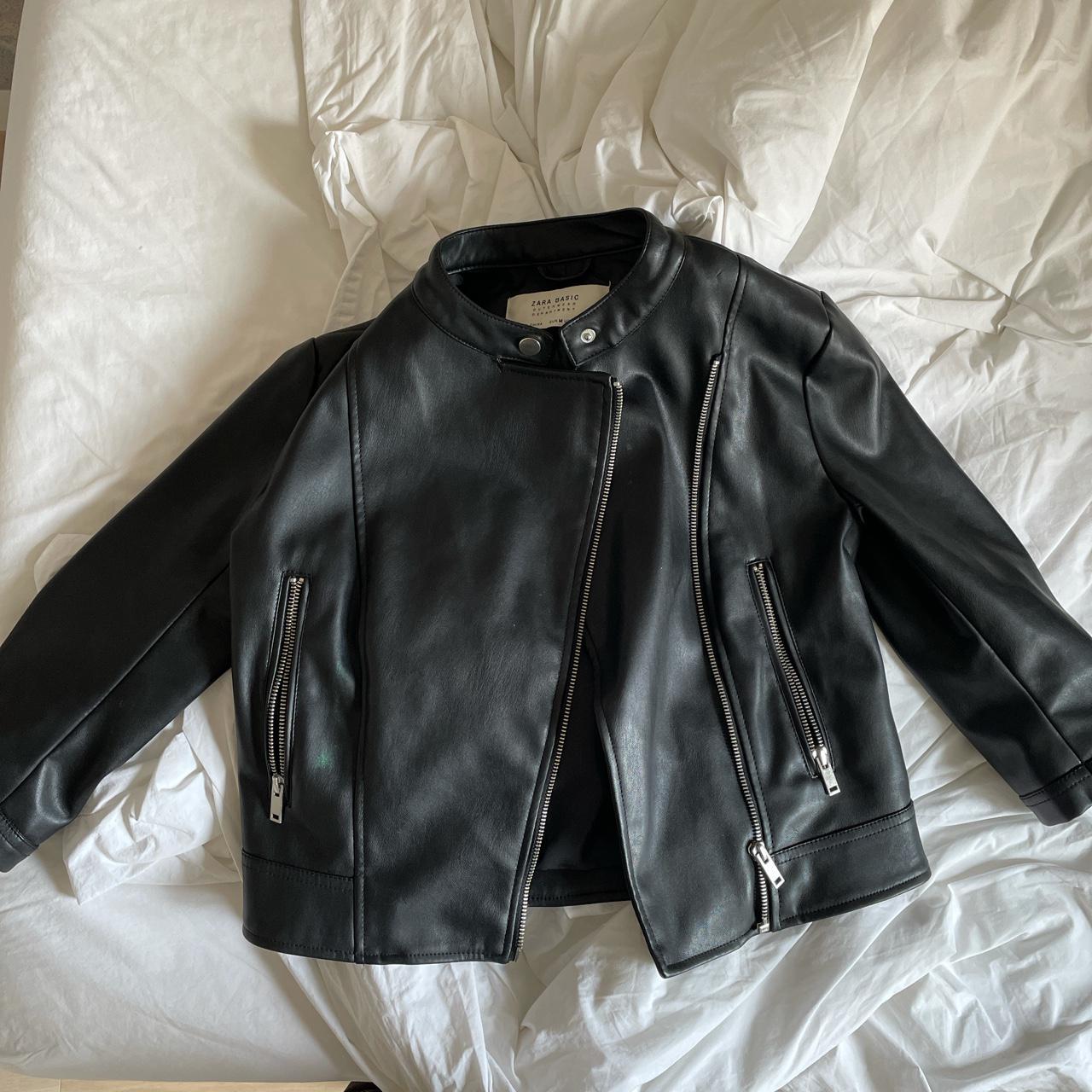 zara leather jacket kids