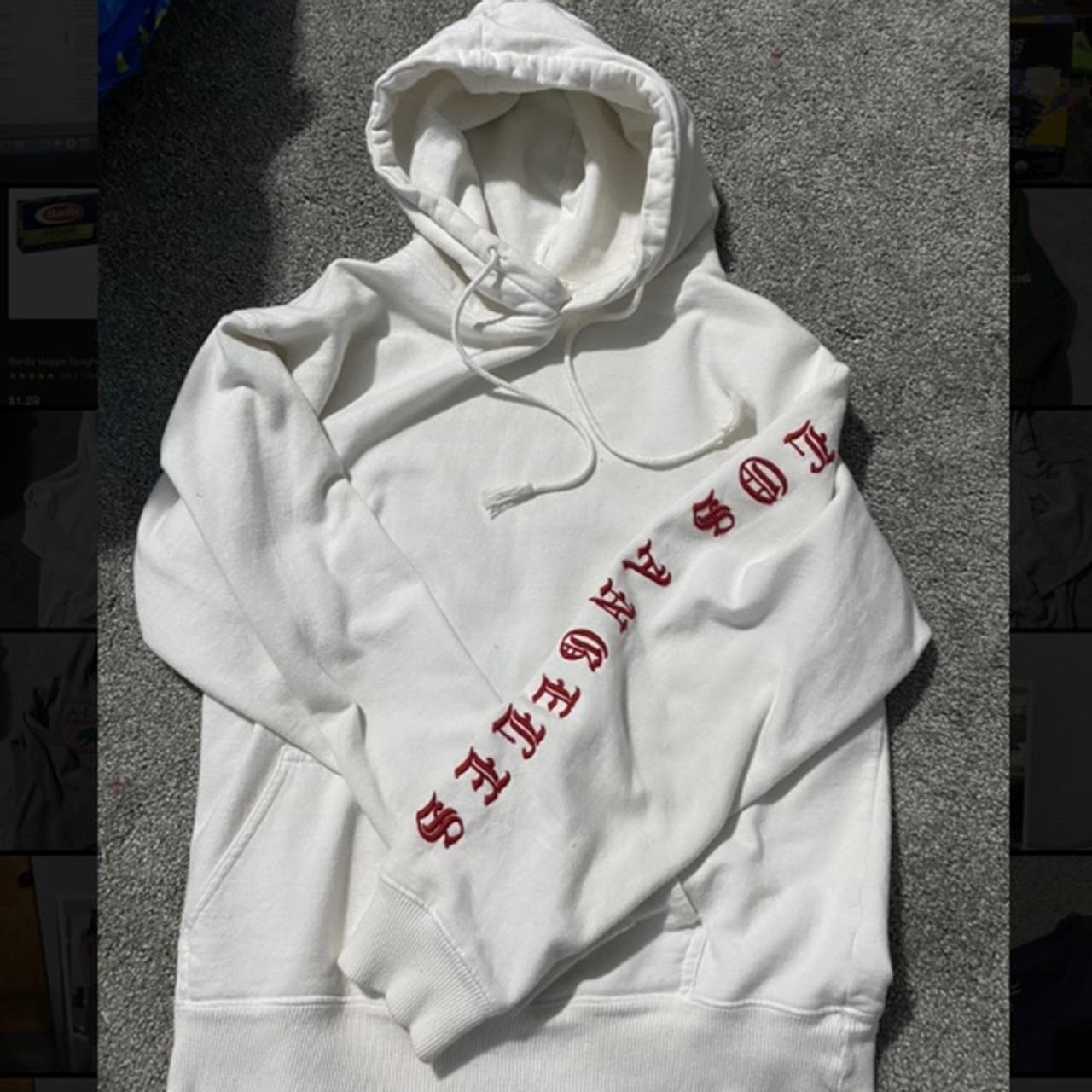 Brandy Melville Women's White Sweatshirt Depop