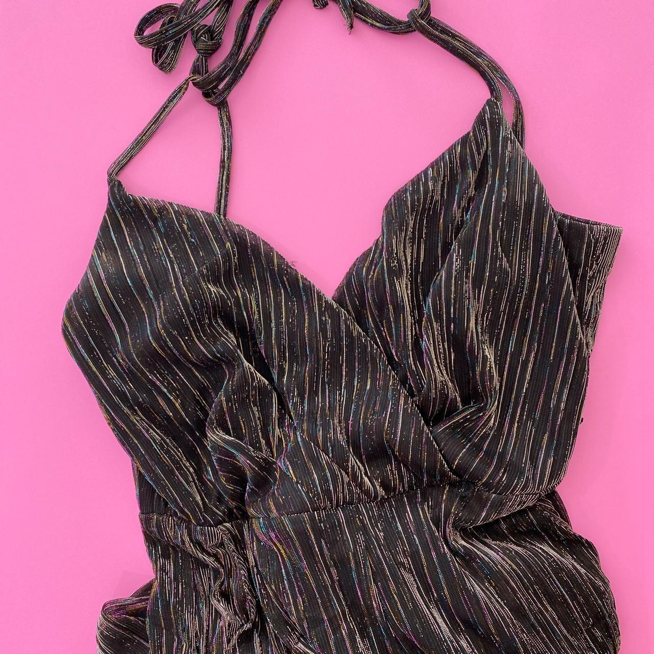 Laundry by Shelli Segal Black glitter strappy party... Depop