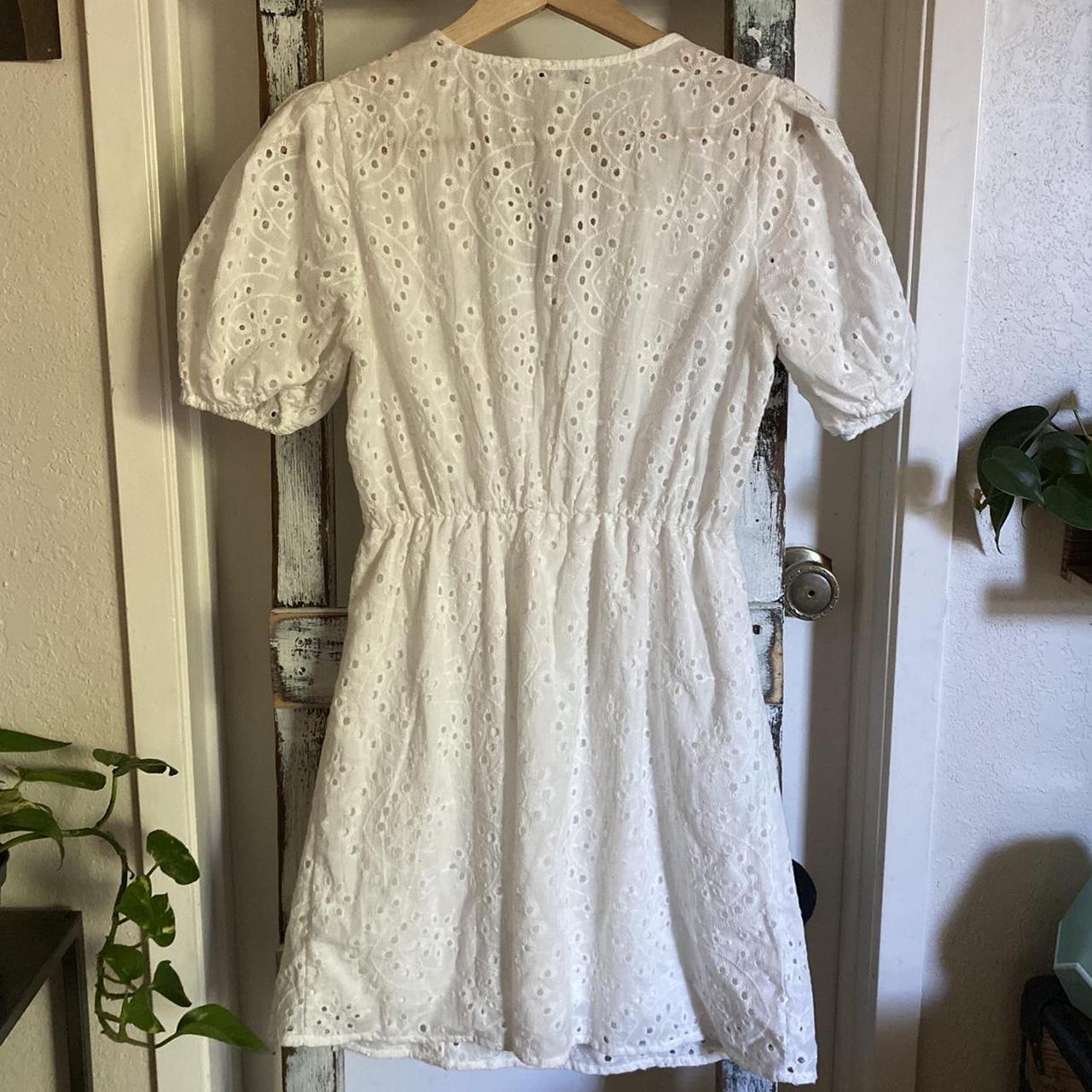 Moon River white puff sleeve button up sundres No... - Depop