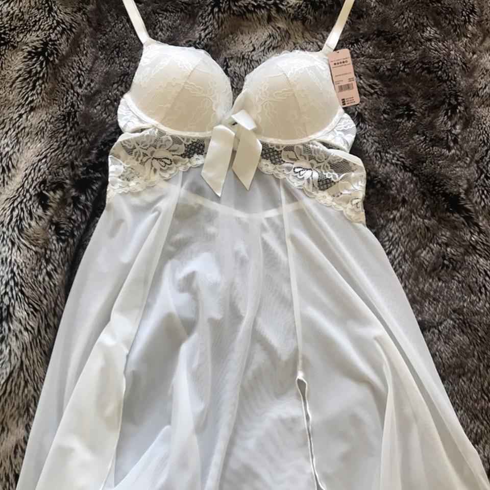 10D/DD Bras n Things, push-up babydoll. Ivory in - Depop