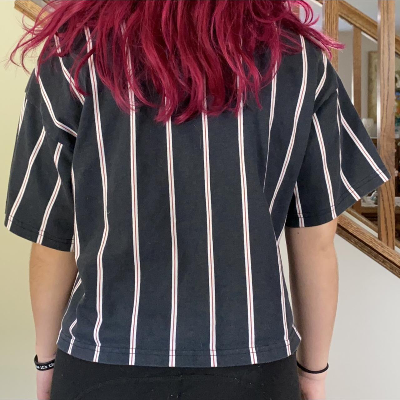 Striped Champion Crop Top Too big on me since it... Depop