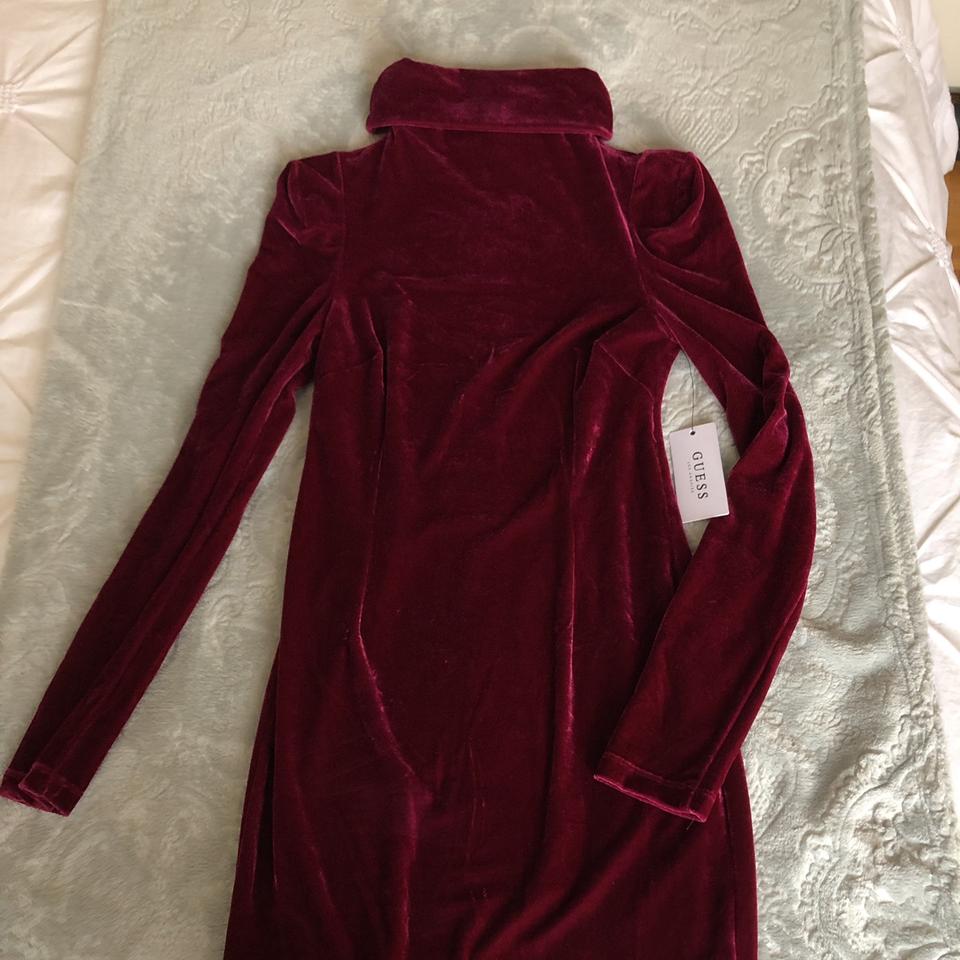 guess red velvet dress