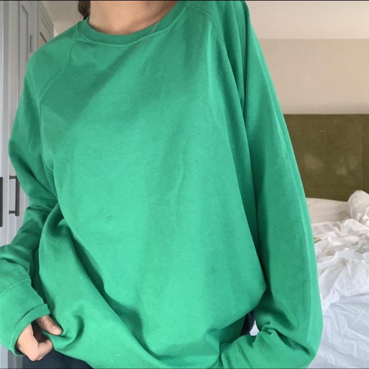 Women's Green Sweatshirt Depop