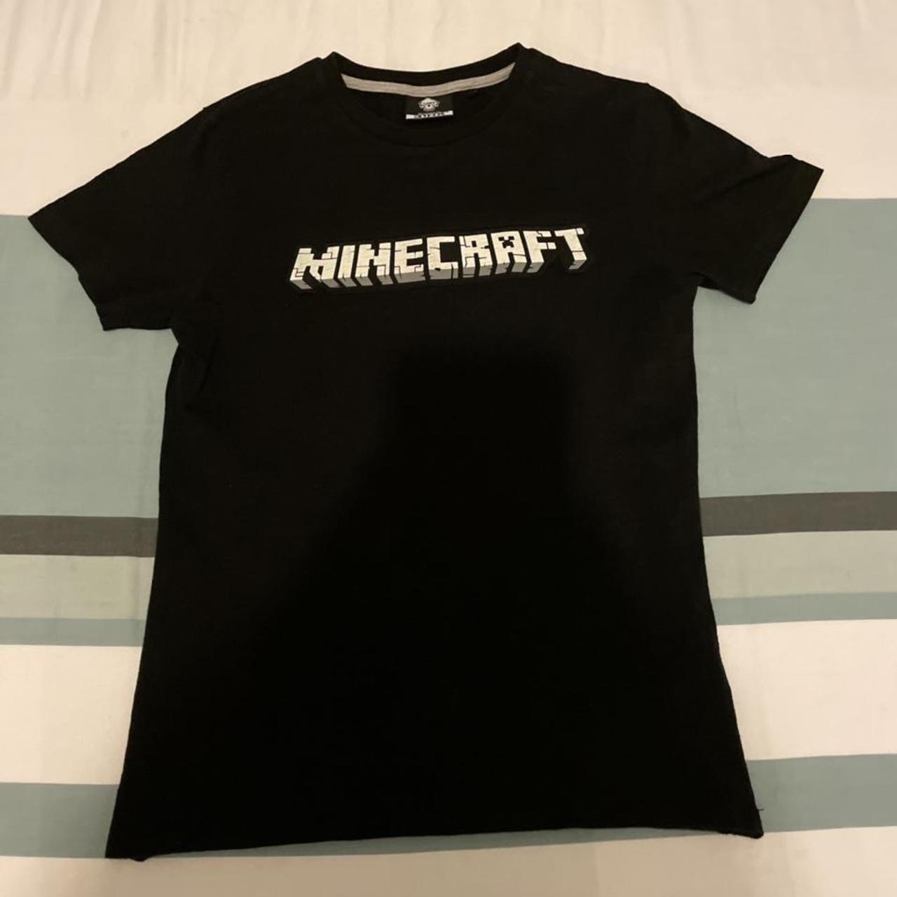 Black Minecraft T-Shirt with MINECRAFT on the front... - Depop