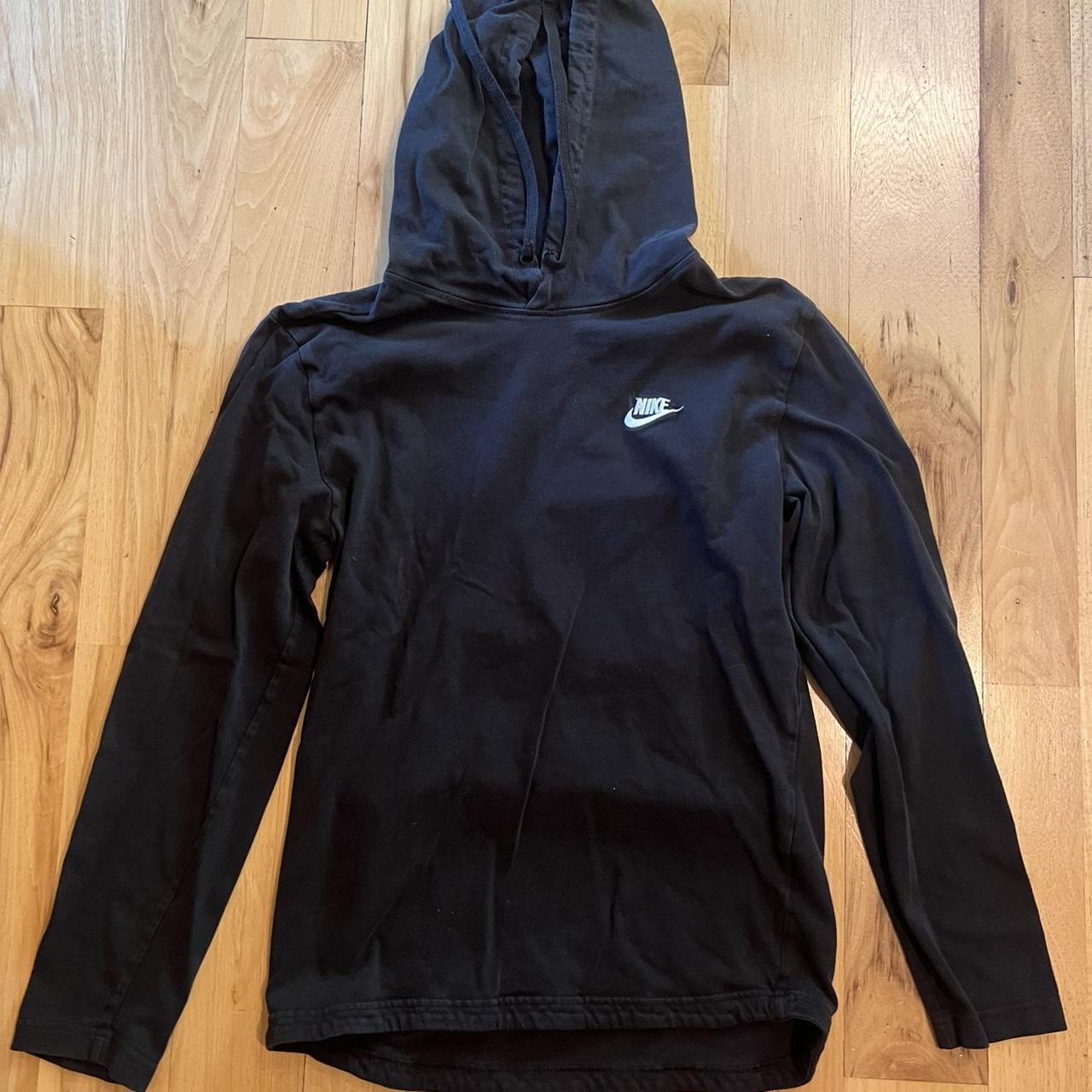 Thin Black Nike hoodie Size- Mens S FREE shipping... - Depop