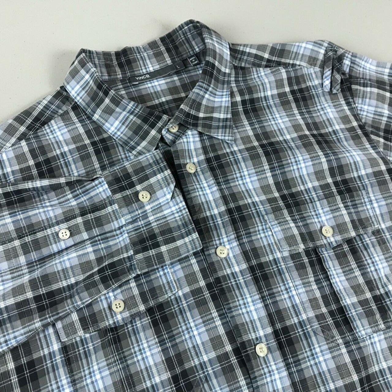Men’s Vince Long Sleeve Button Front Shirt Size L... - Depop