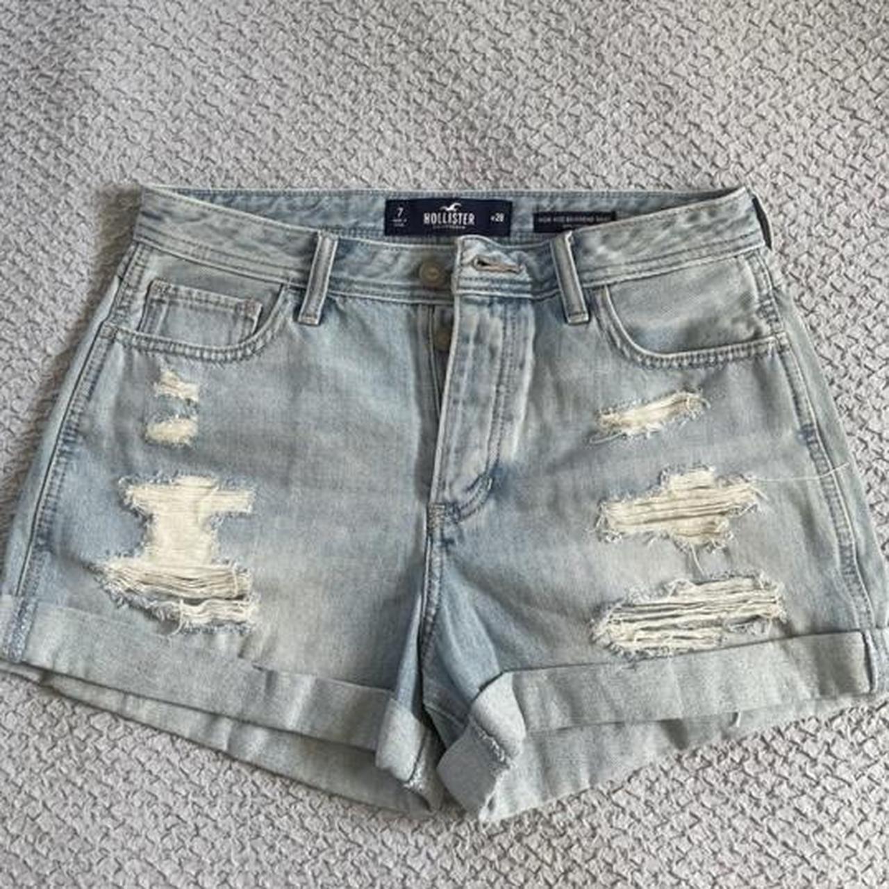 High rise boyfriend denim shorts. These are a... Depop