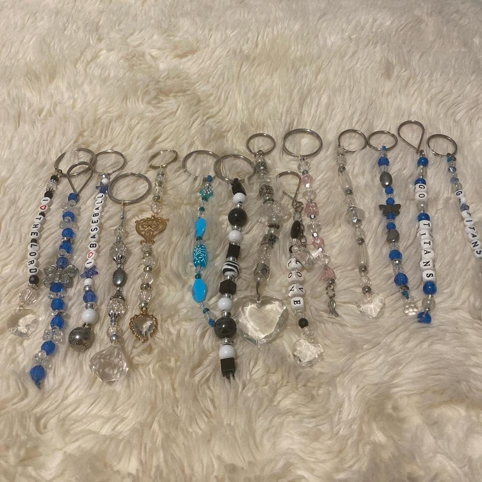 Sea themed beaded keychain +*:ꔫ:*﹤ #coquette beads - Depop