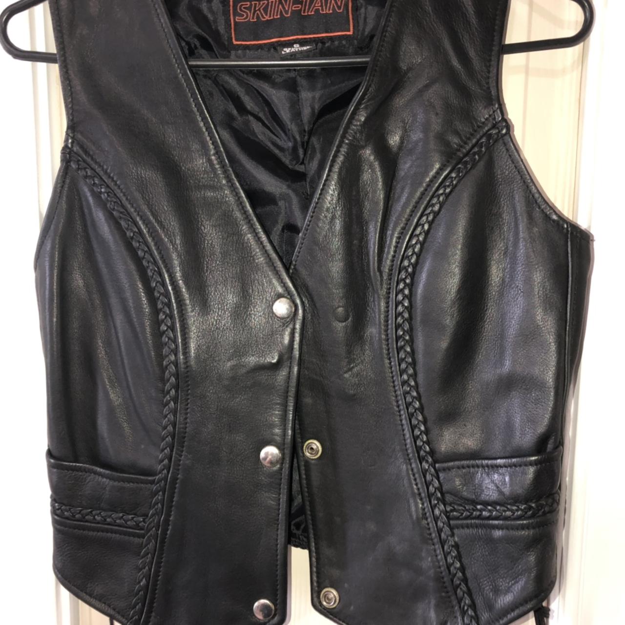 SkinTan Leather Vest SkinTan Leather Vest Depop