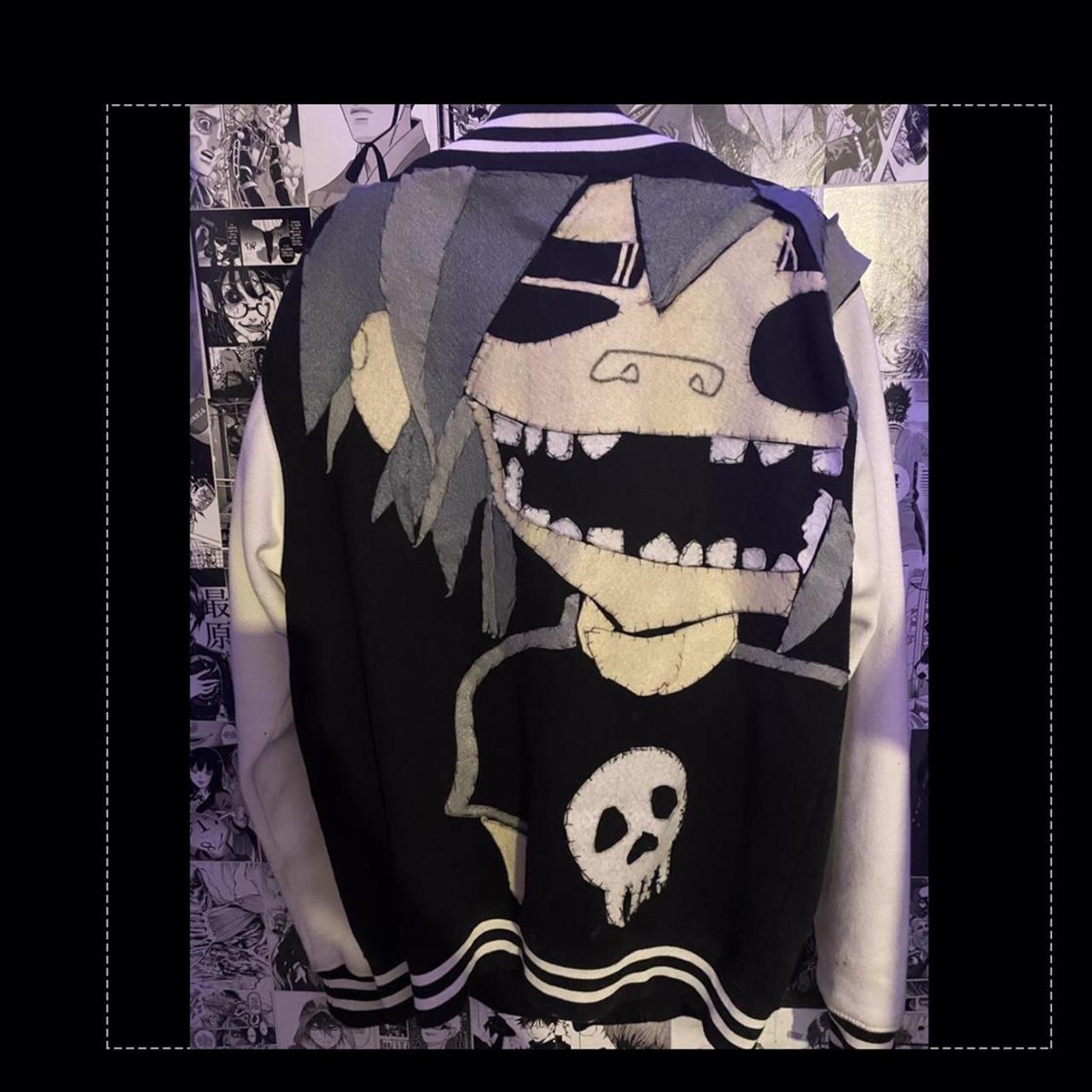 Custom hand made Varsity jacket Gorillaz 2D Sizes... Depop