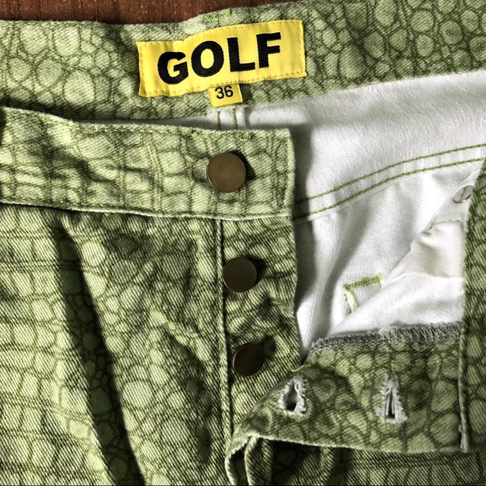 Golf alligator print thin denim. The alligator print... - Depop