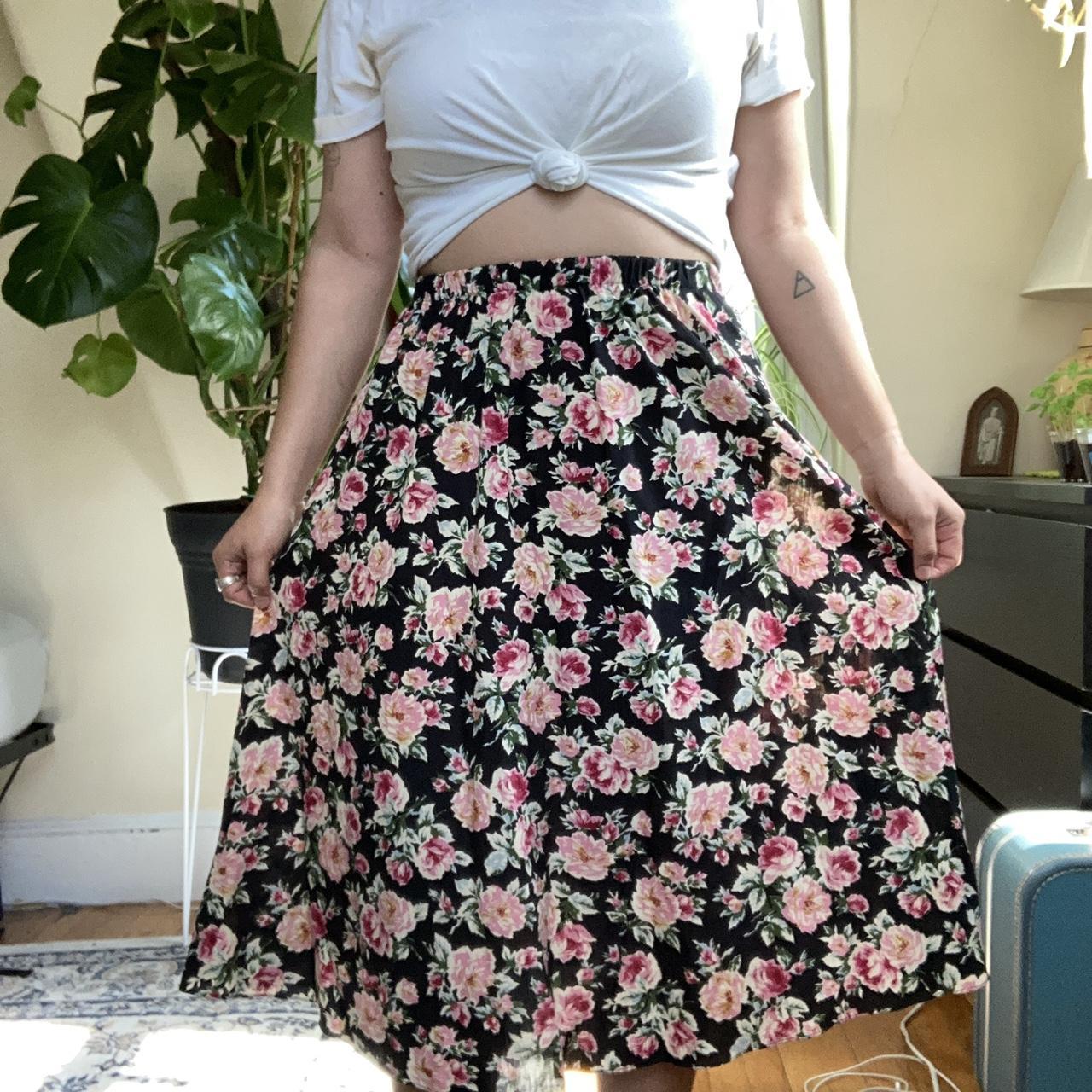 A line outlet midi skirt 90s