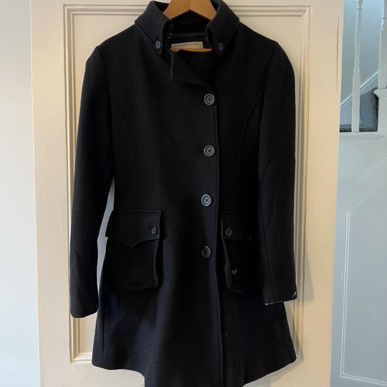 BURBERRY BLUE LABEL BLACK PEACOAT JACKET CHEST 34”... - Depop