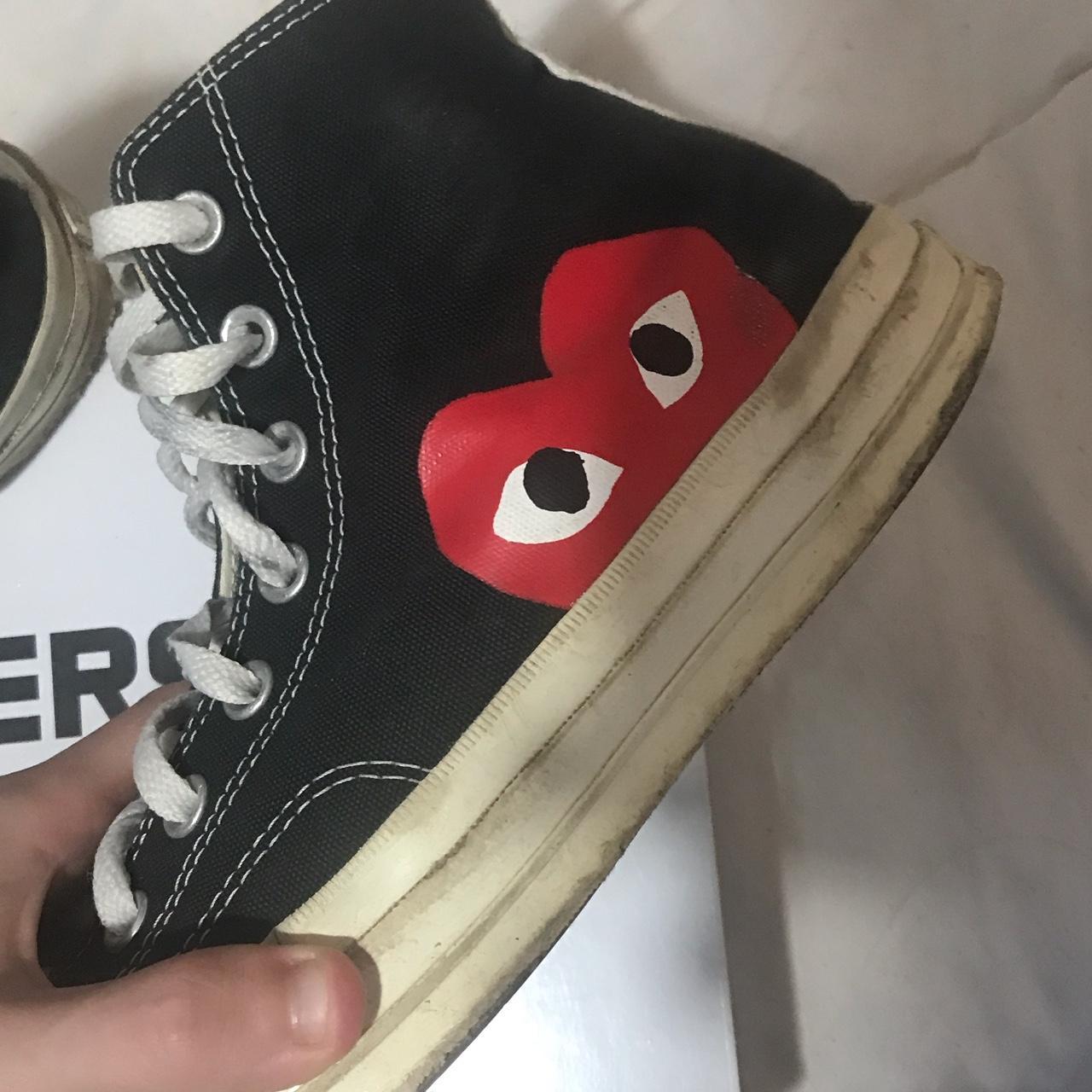 Conde’s garçon converse Quite worn Hearts in good... - Depop