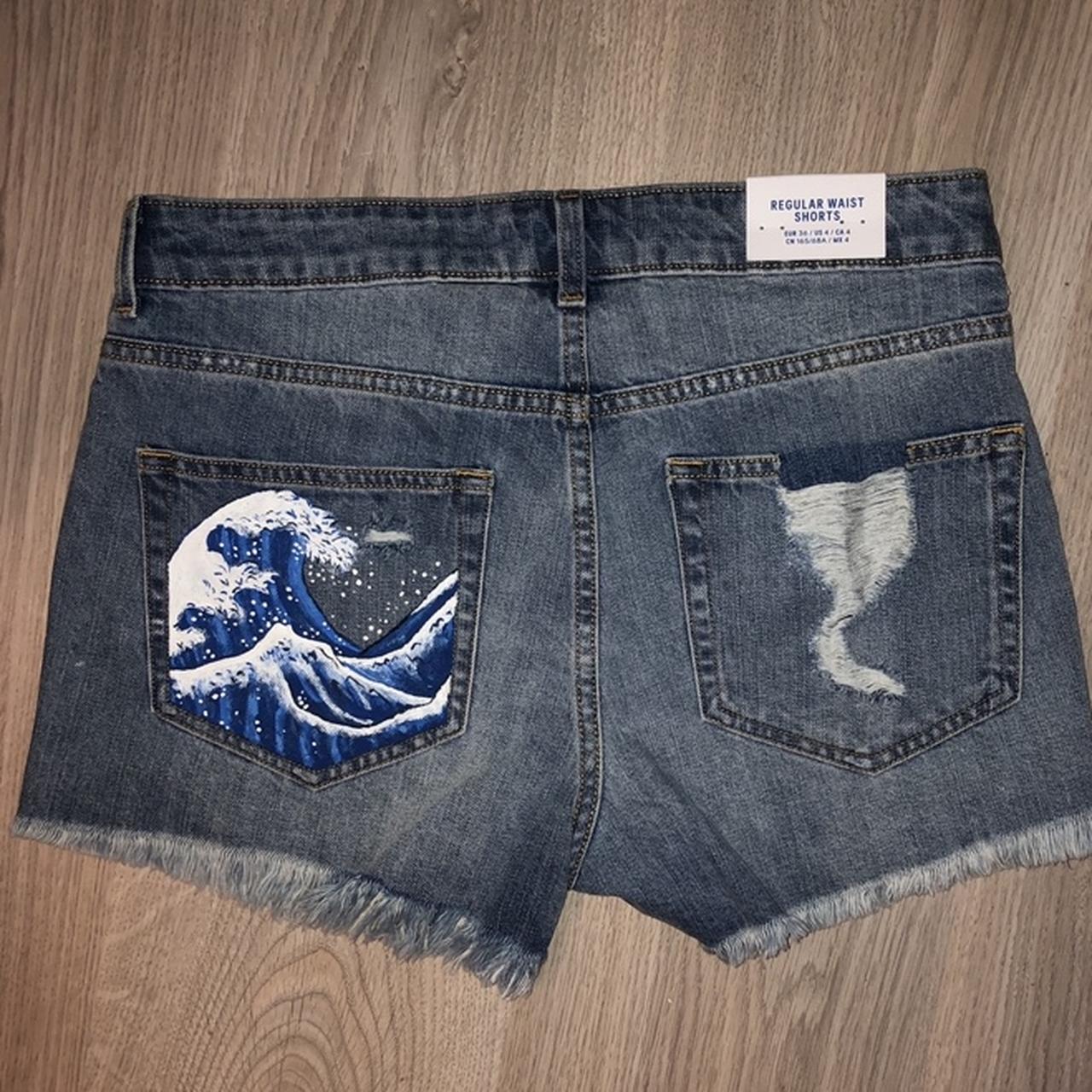 Painting on best sale jean shorts