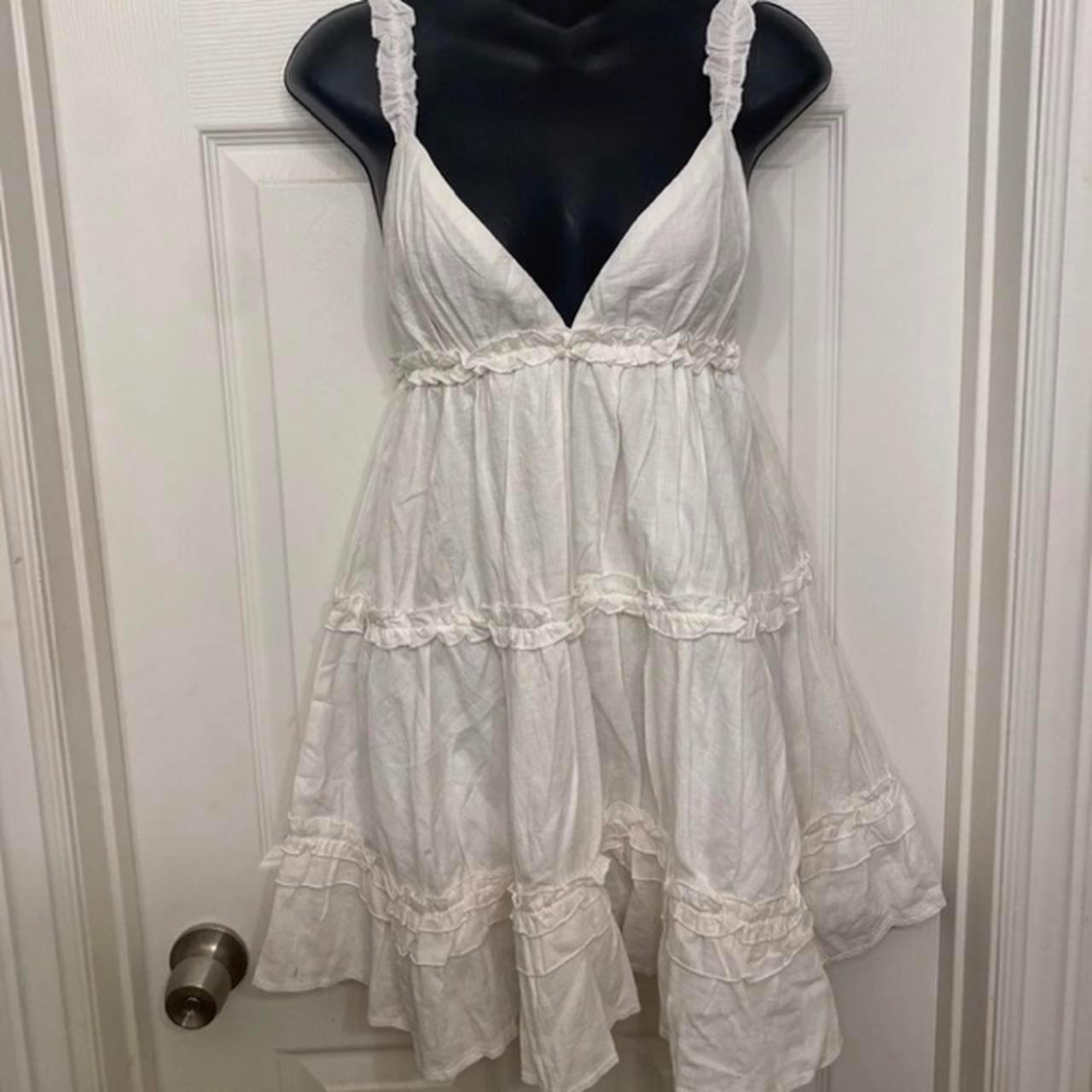 Princess Polly Women's White Dress | Depop