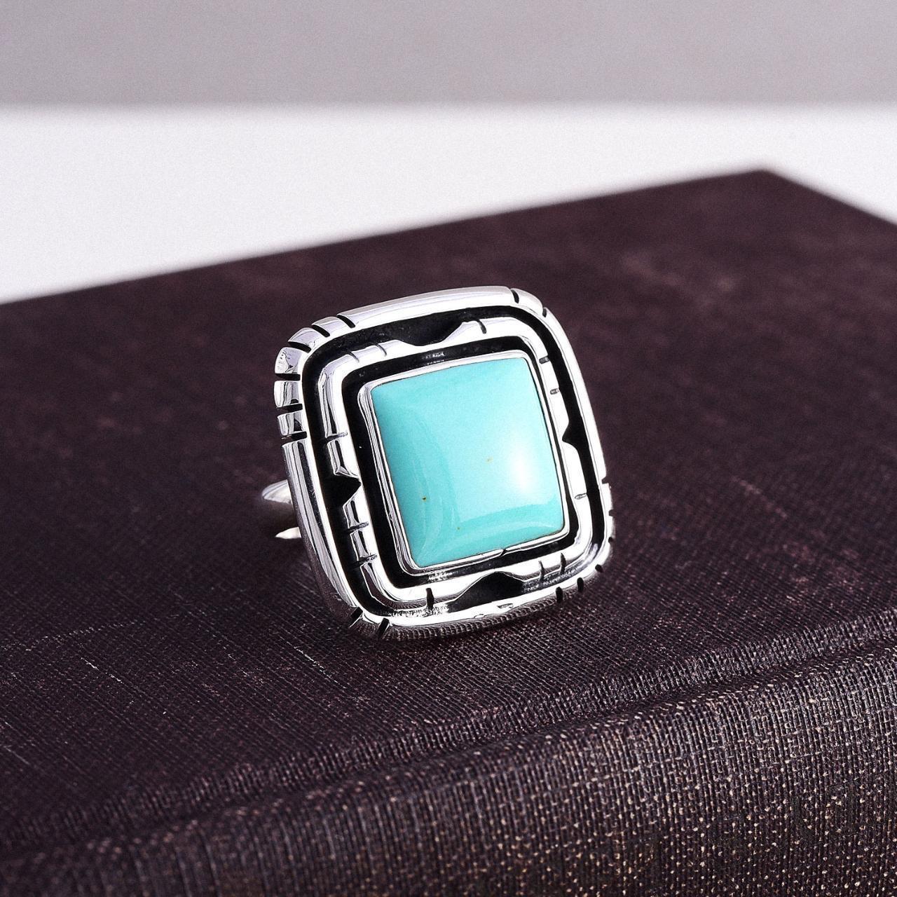Product Image 1 - Sterling 925 Large Turquoise Ring

Sterling