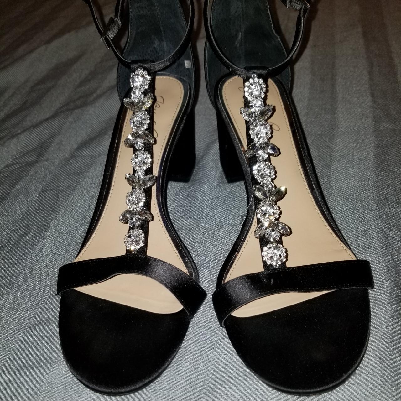 Jewel Badgley Mischka size 7 1/2 low block-heels.... - Depop