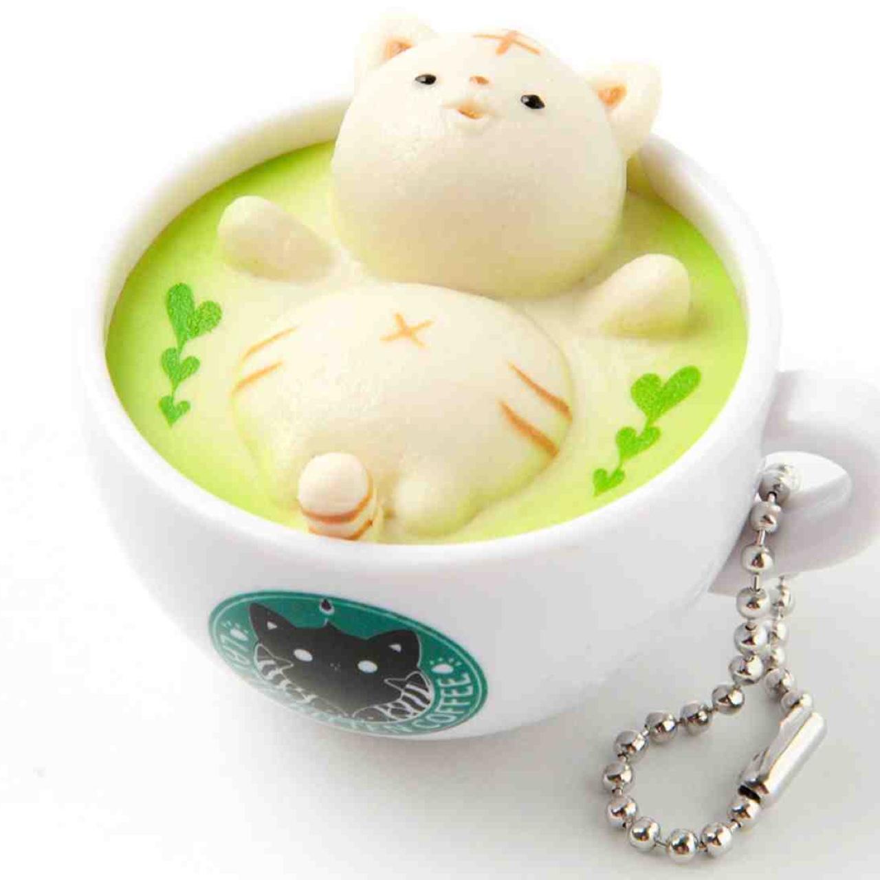 #Matcha float Latte Kitten Coffee cell phone strap.... - Depop