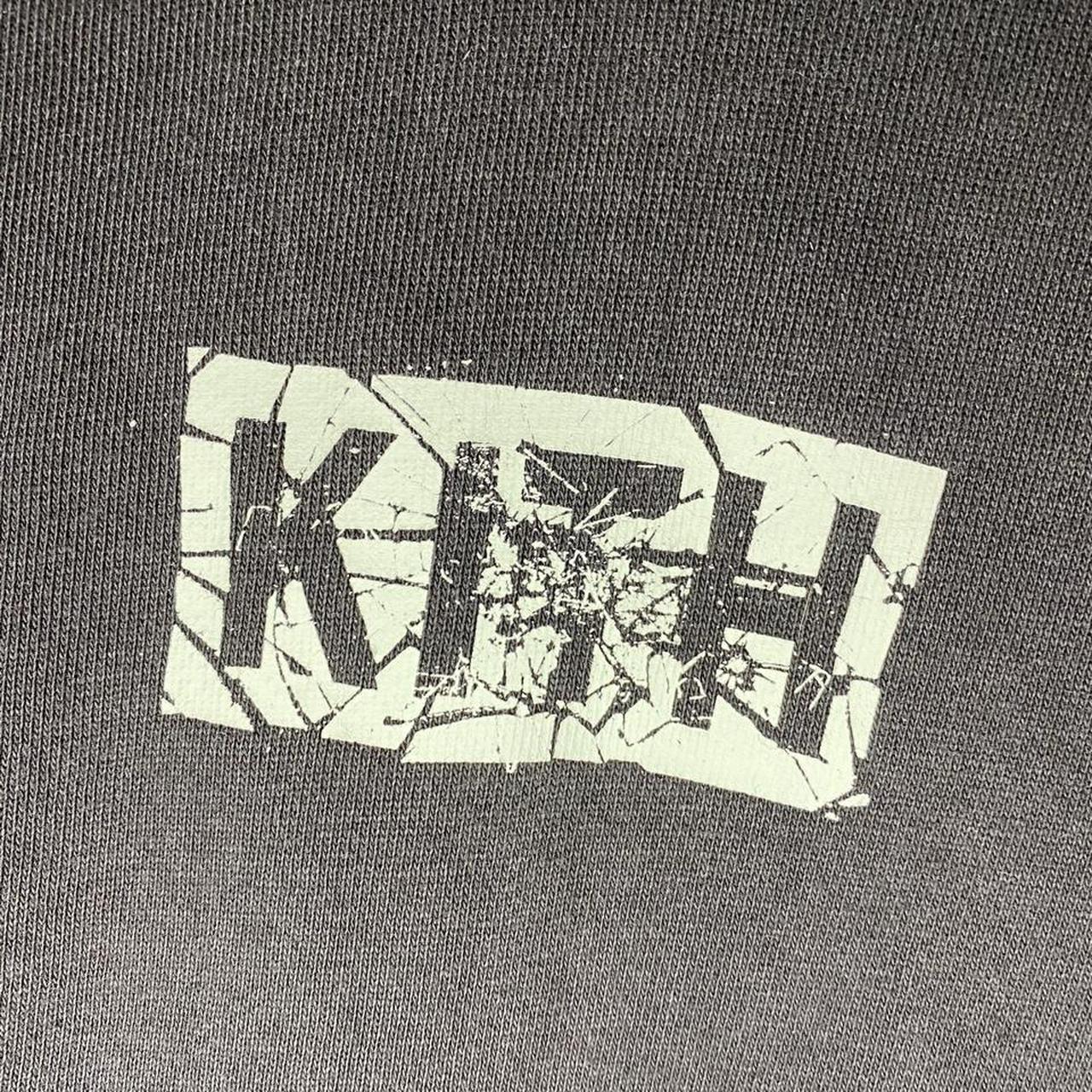 Kith Splintered Logo Hooded Sweatshirt Size: - Depop