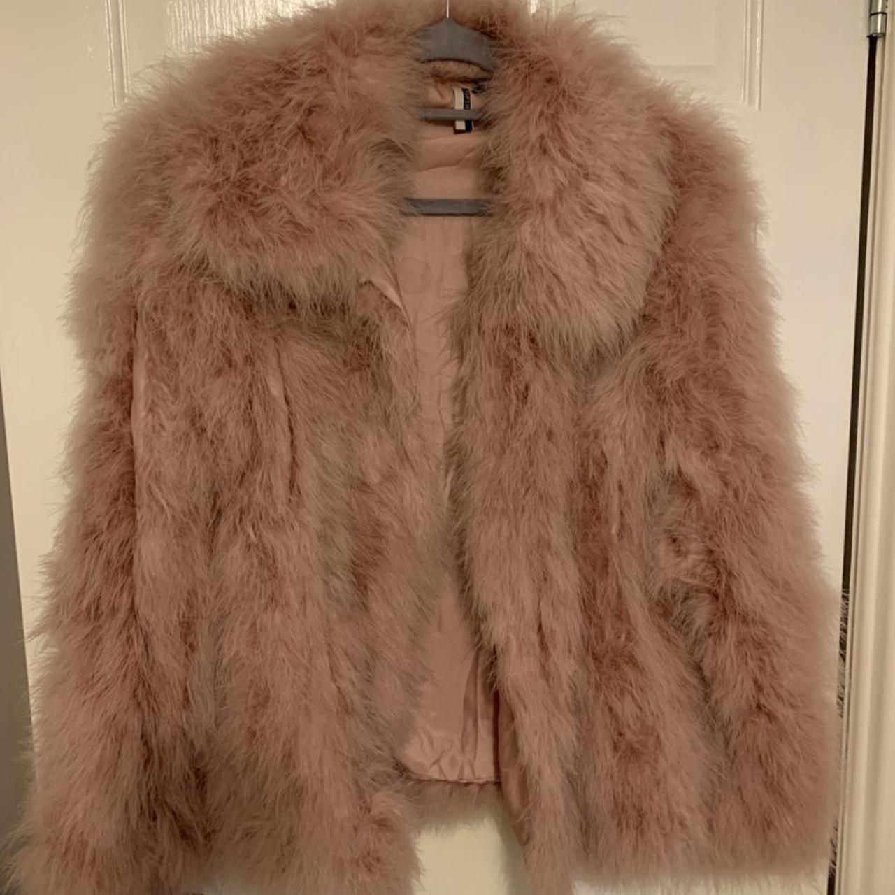 Ostrich feather deals coat topshop