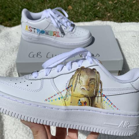 Custom Shoes Shoes/astroworld/nike Air Force 1/painted - Etsy UK