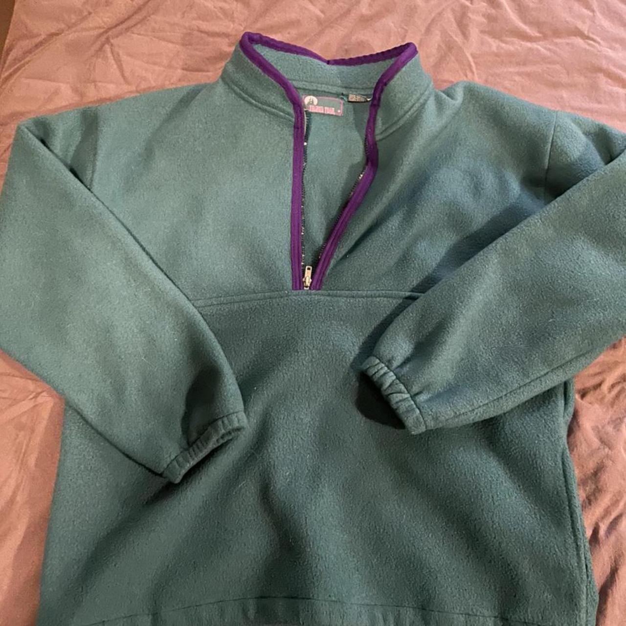 American Vintage Men's Purple and Green Sweatshirt | Depop