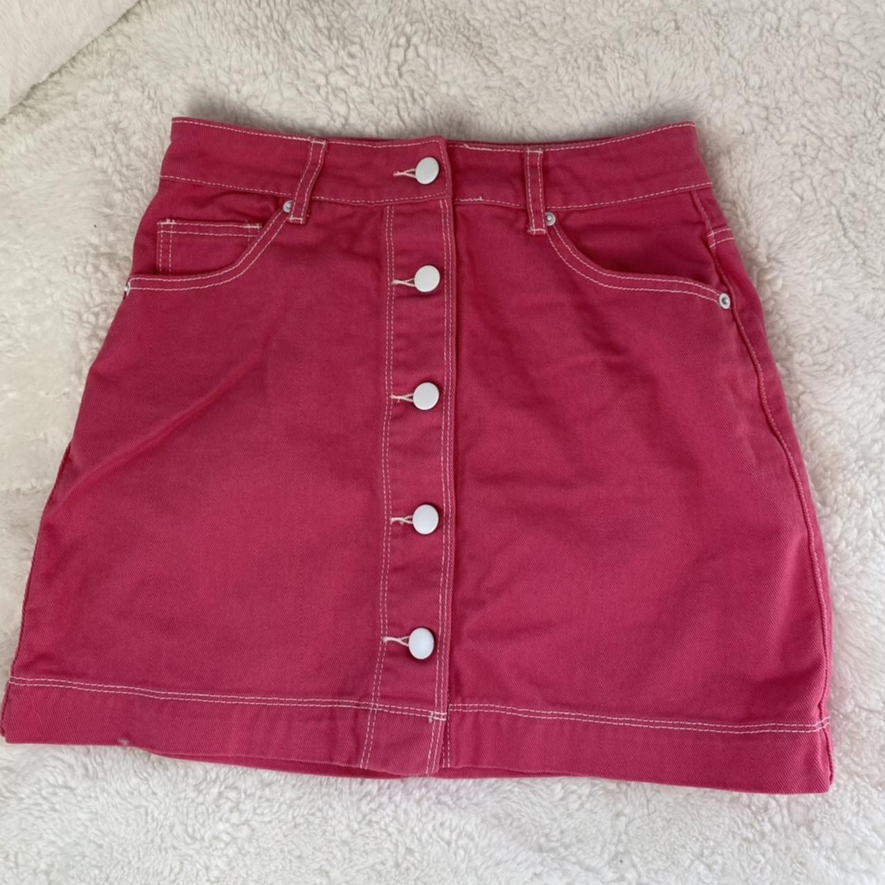 UNIQUE PINK DENIM SKIRT size s perfect condition