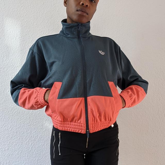 Adidas blocked outlet warm up jacket