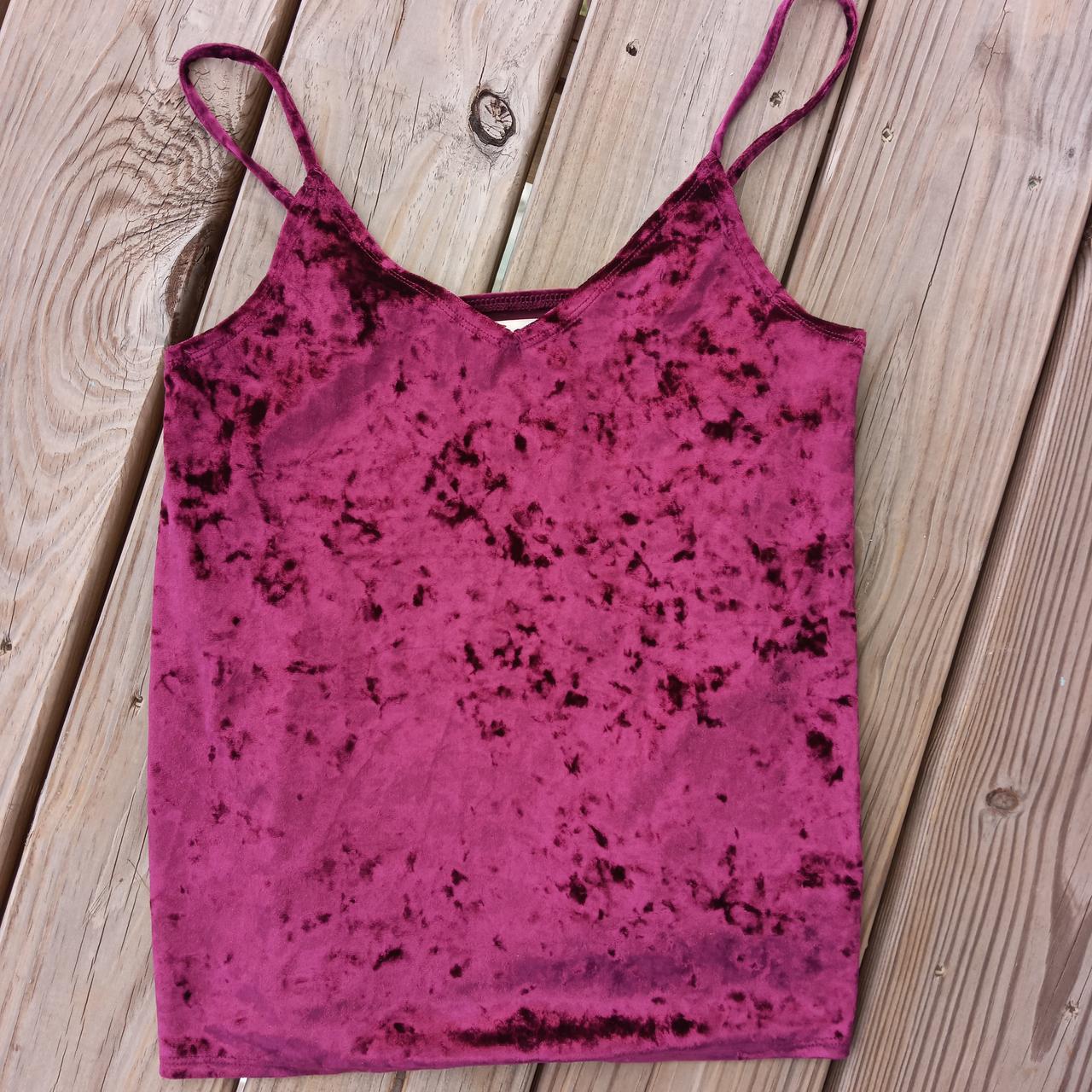 Hollister Co. Women's Burgundy and Purple Vest | Depop