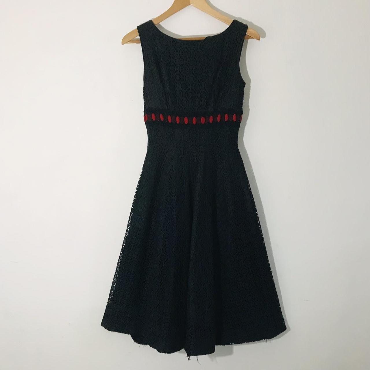 Vintage Black Circle Dress. Fit n Flare Silhouette... - Depop