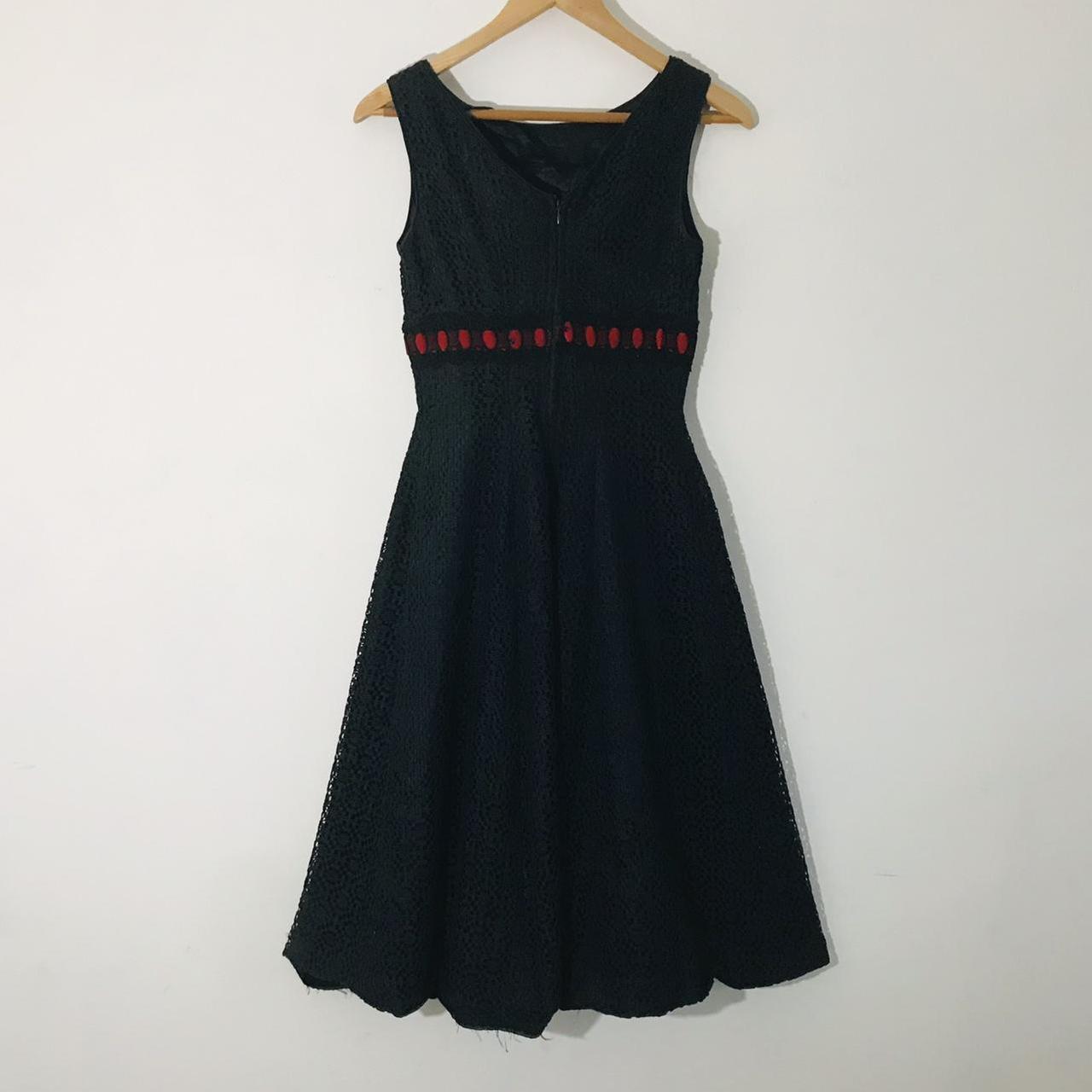 Vintage Black Circle Dress. Fit n Flare Silhouette... - Depop