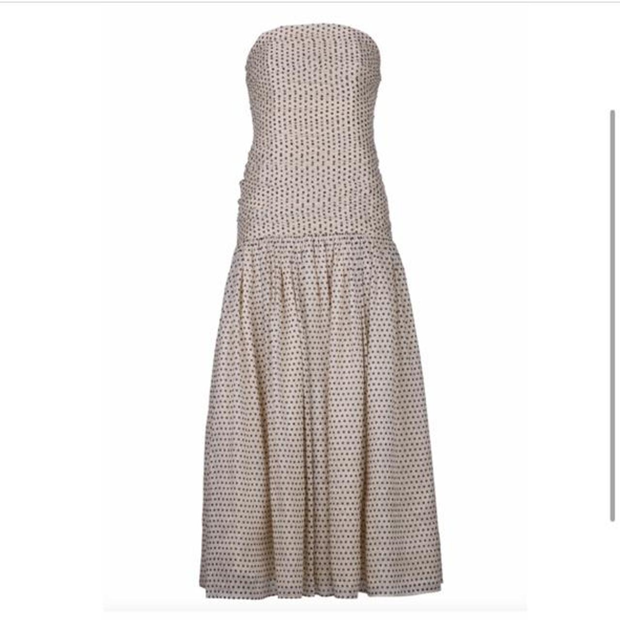 Auteur Studio Ruched White Dress Size 8 New with... - Depop