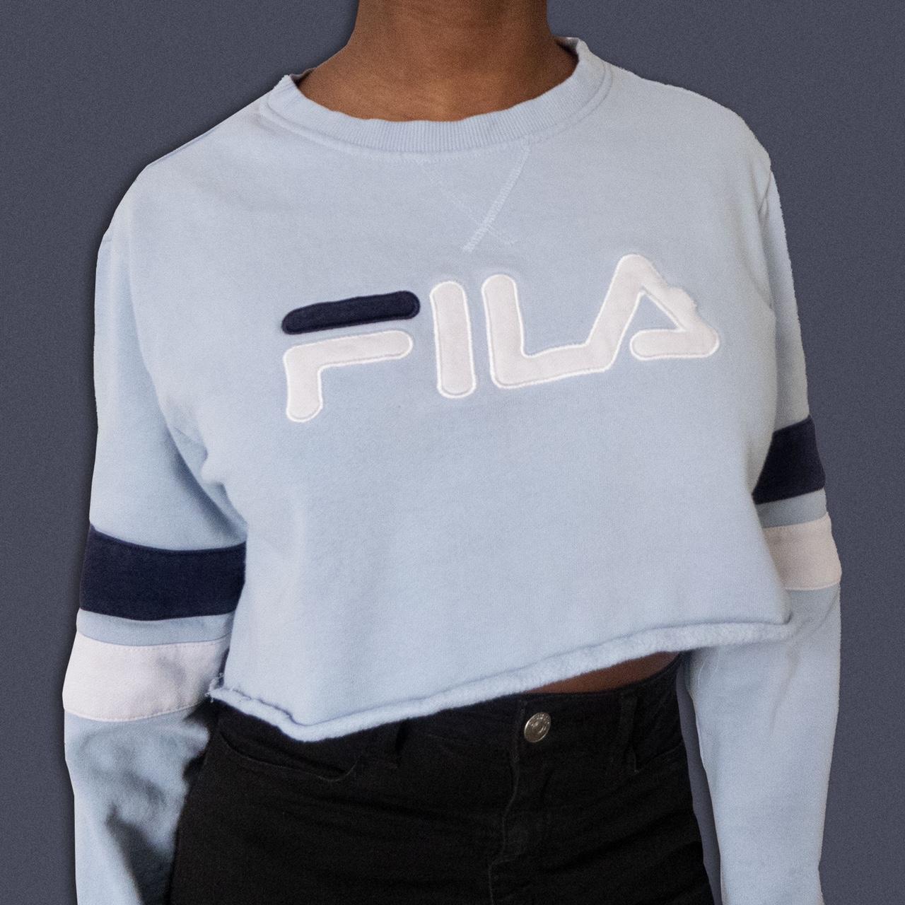 Fila blue store crop top