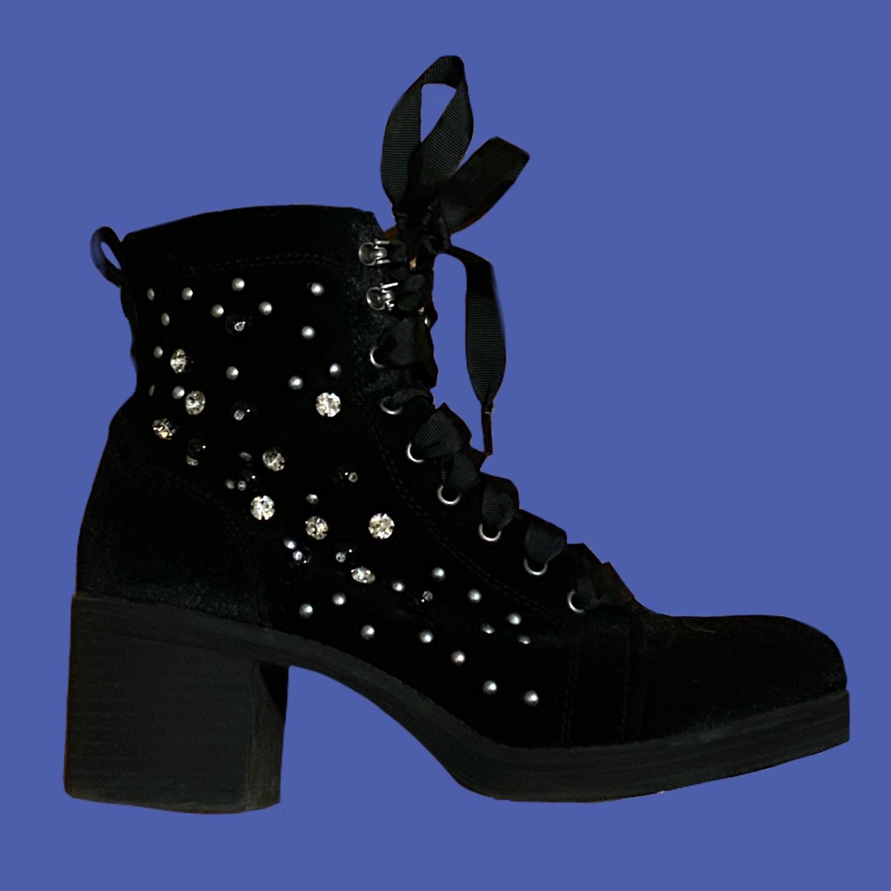 Veera velvet outlet combat boot