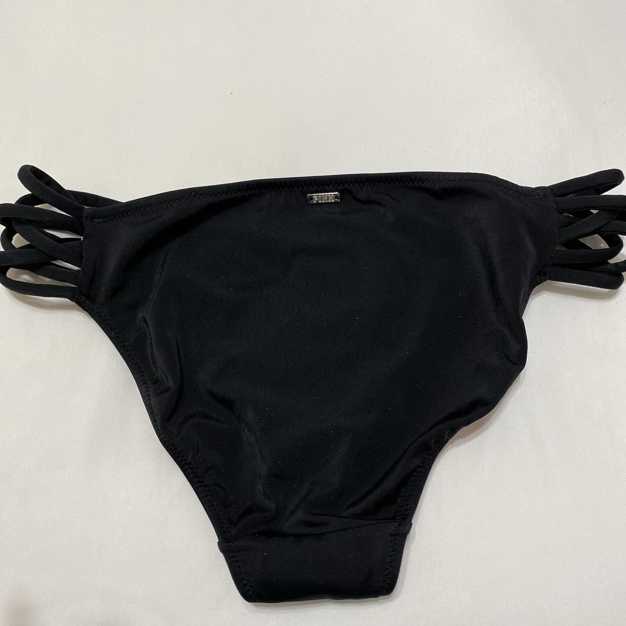 •black bikini bottom •strappy side detail •tiny... - Depop