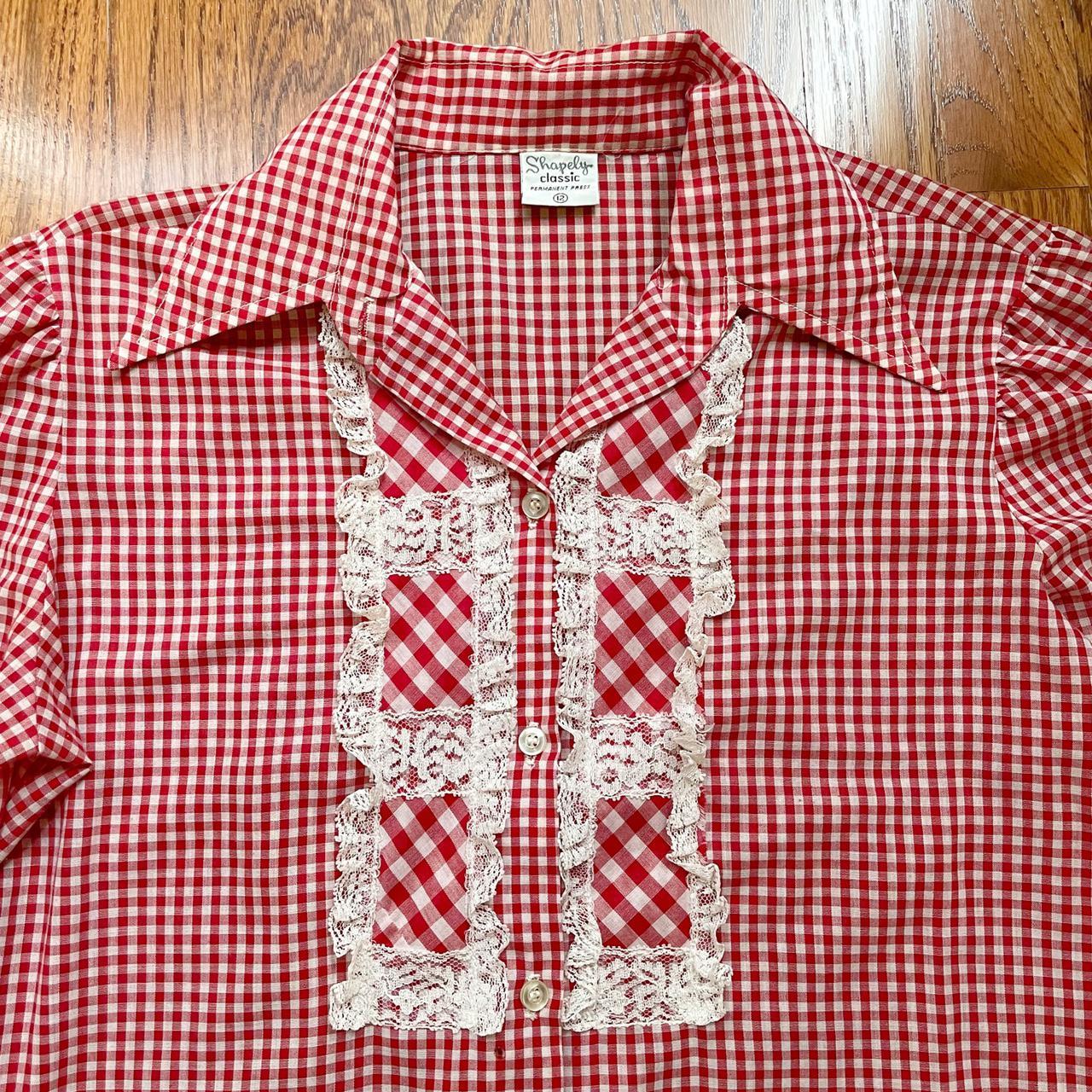 Product Image 3 - Vintage 70’s Red Gingham Lace