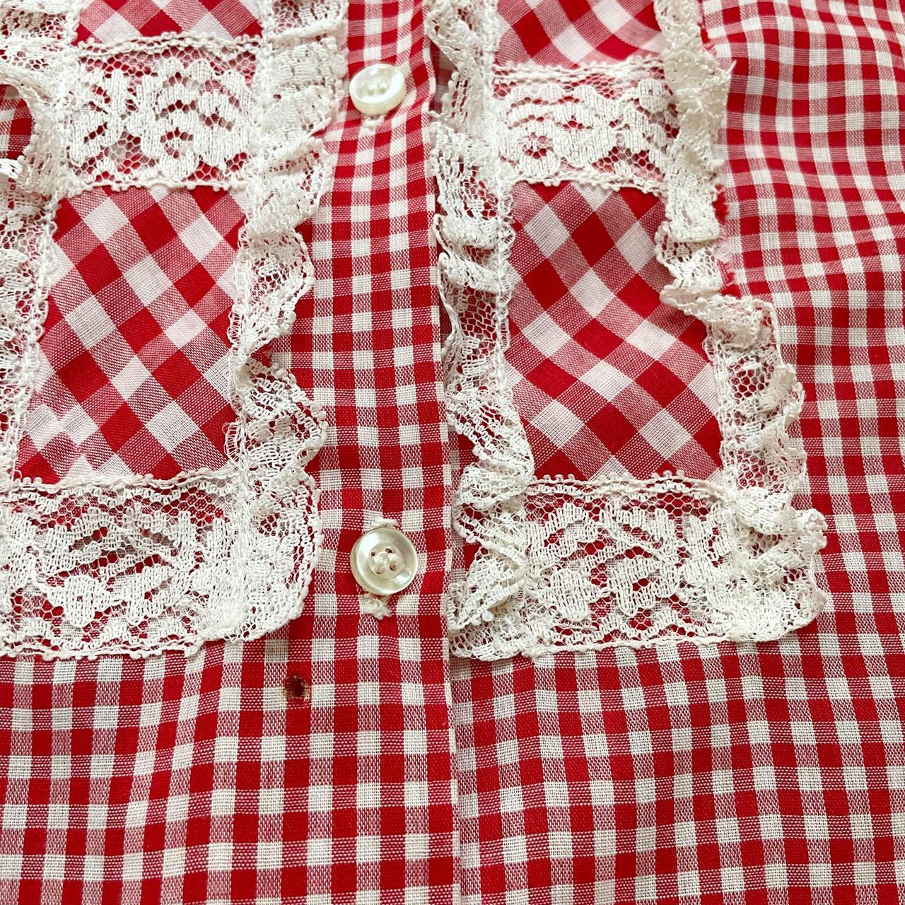 Product Image 4 - Vintage 70’s Red Gingham Lace