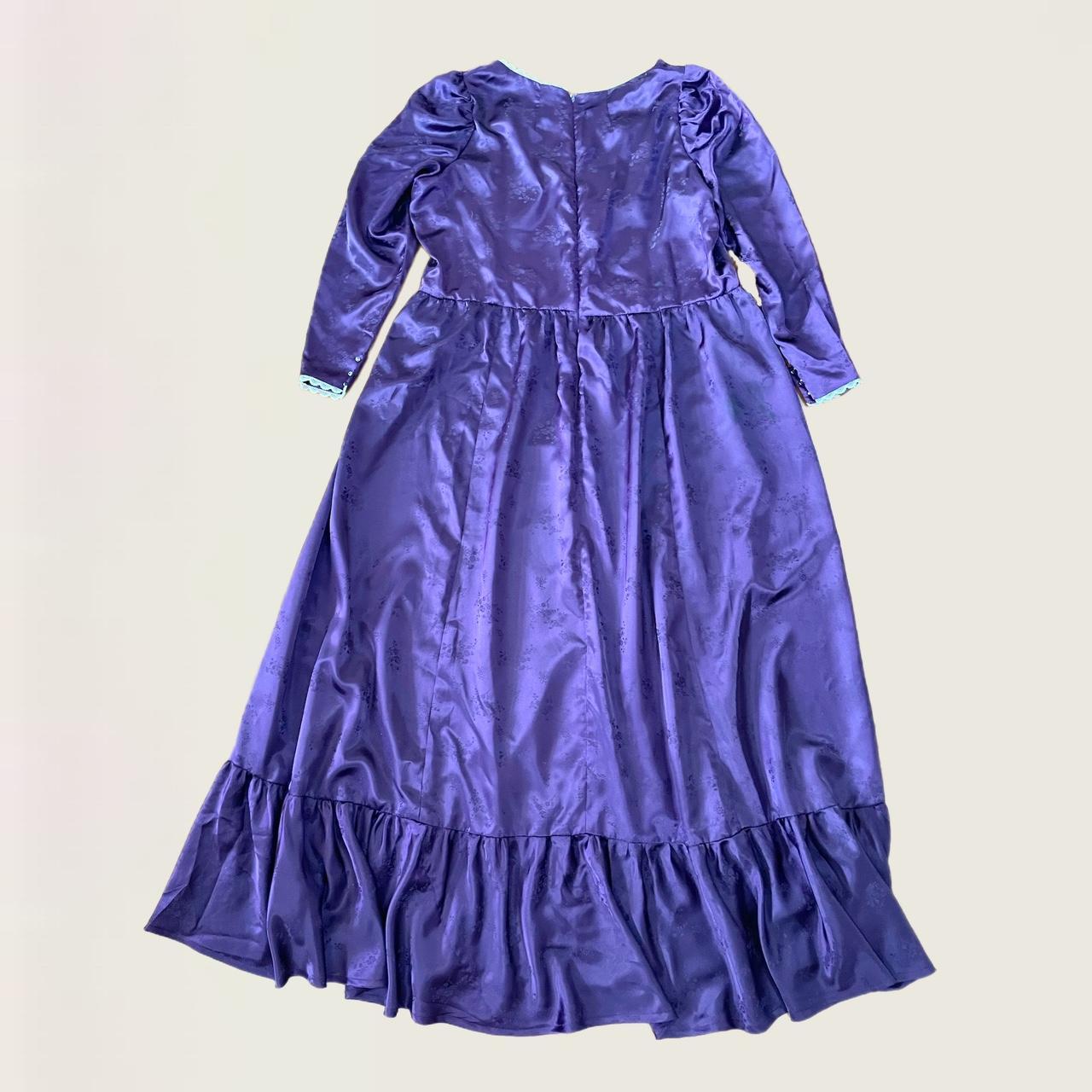 Handmade Royal Purple Satin Victorian Dress free... Depop