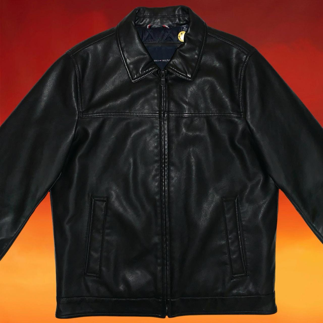 tommy hilfiger faux leather jacket