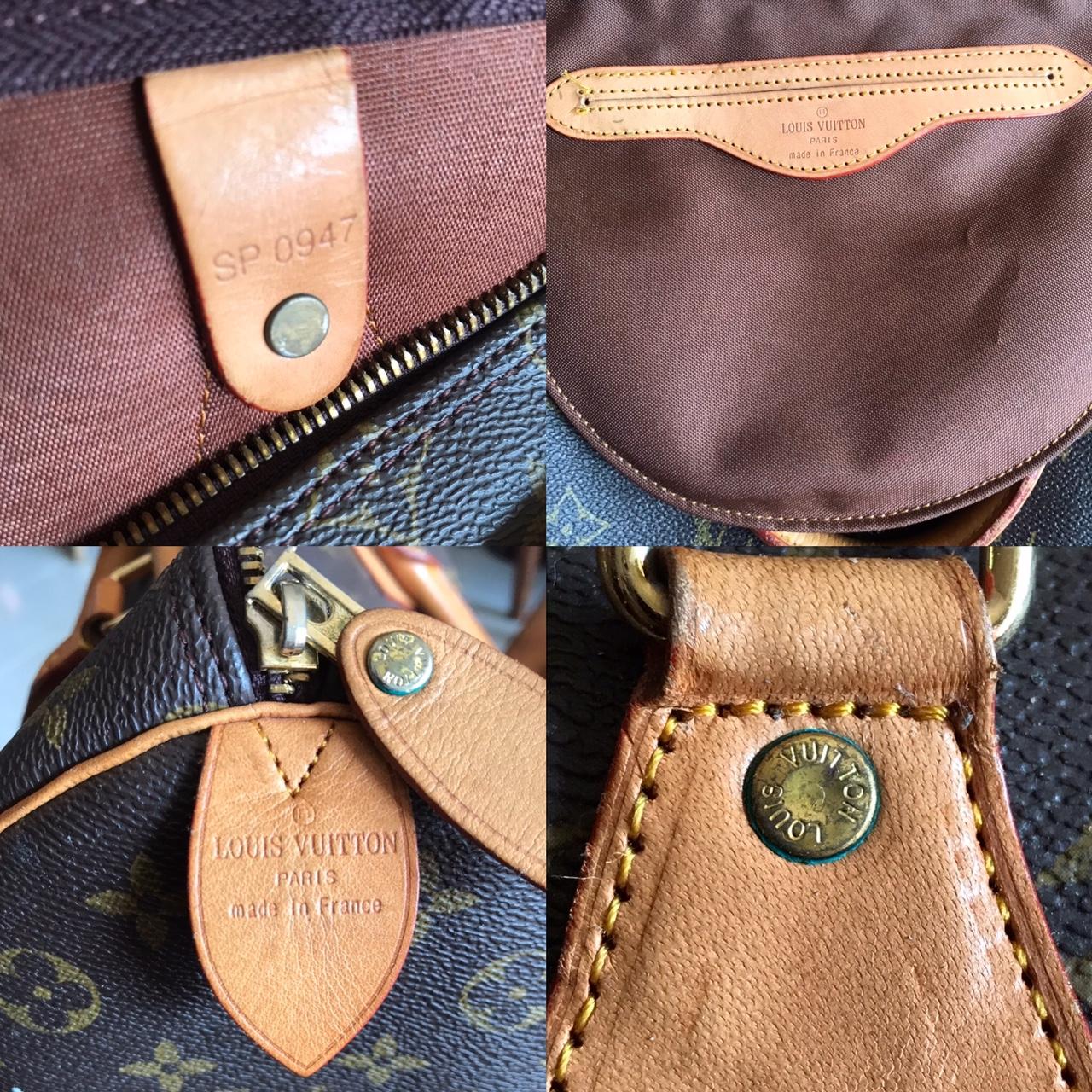 Louis Vuitton Speedy 30. 100% AUTHENTIC. Genuine Leather LV Bag Monogram  SP0958