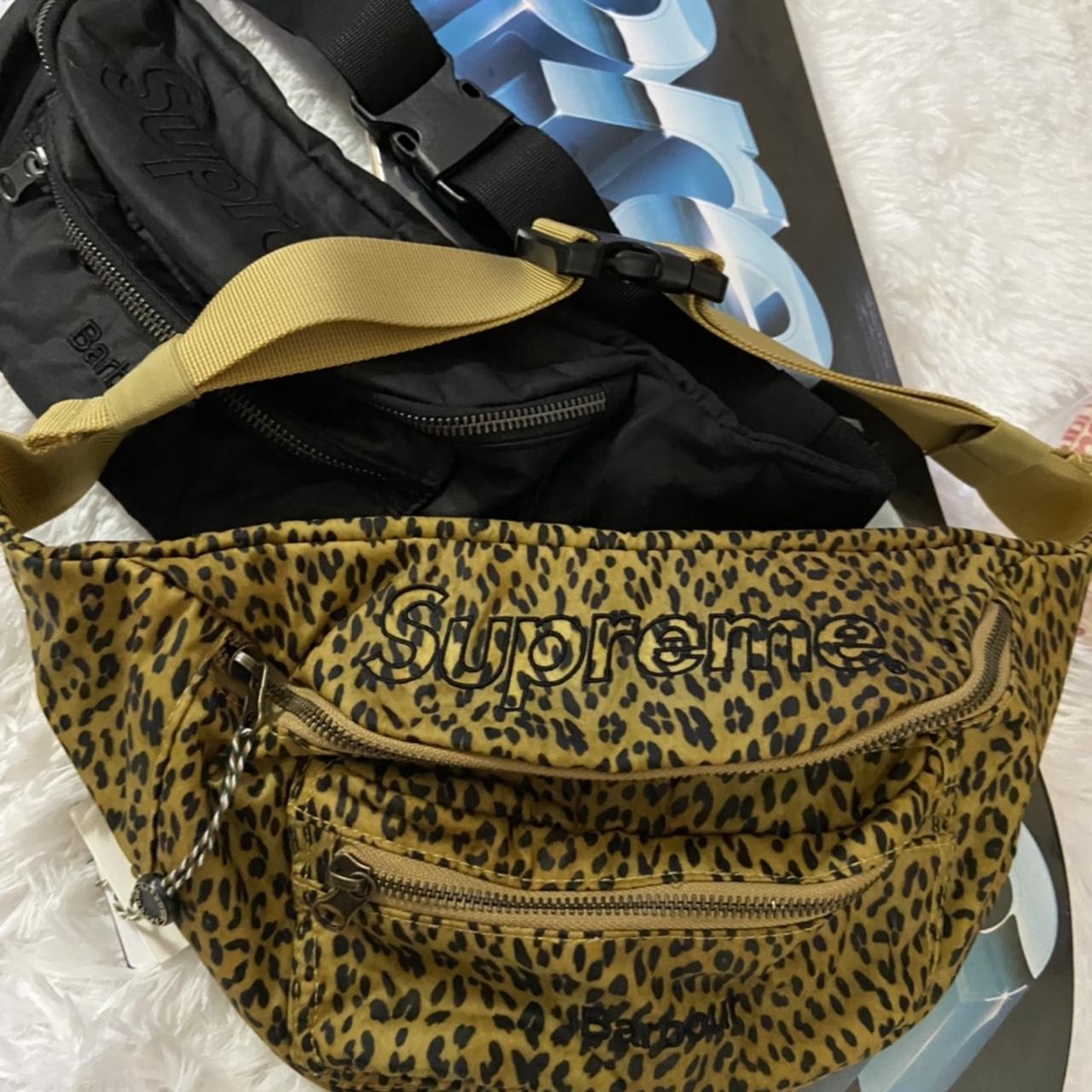 Supreme x Barbour Waist bag leopard 🐆 Used couple... - Depop