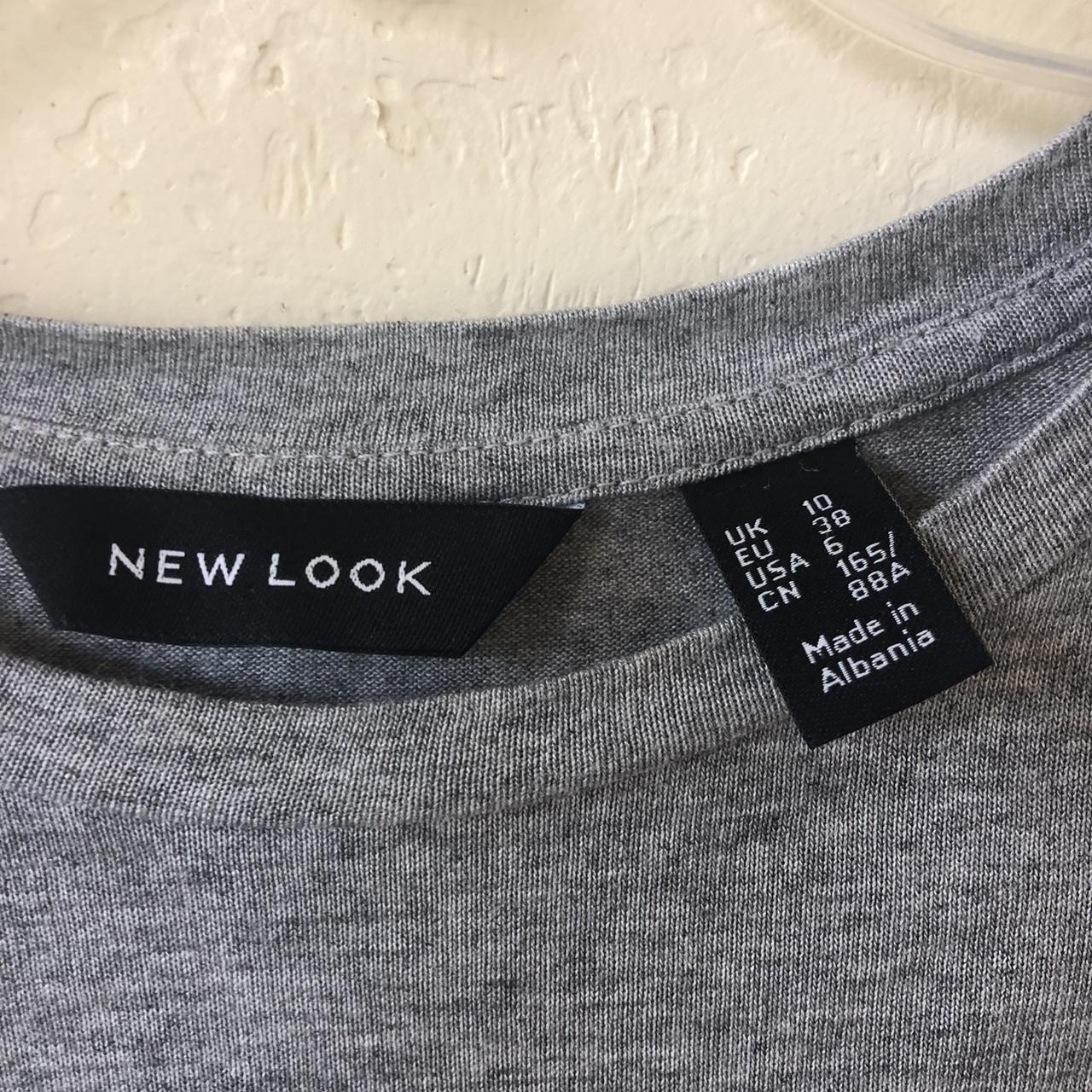 New Look Women's Grey and Pink T-shirt (4)