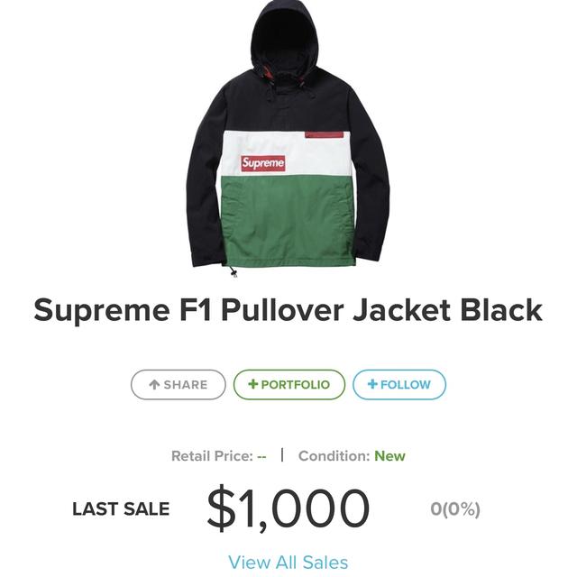 Supreme cheap f1 jacket