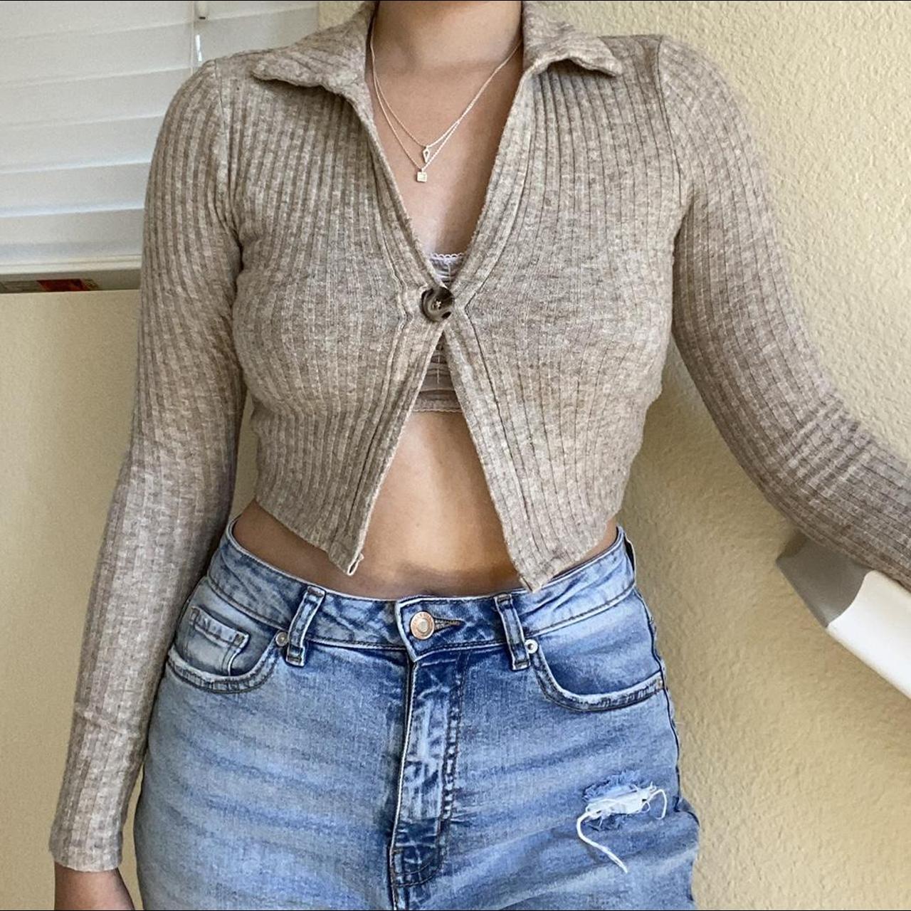 tan nike long sleeve